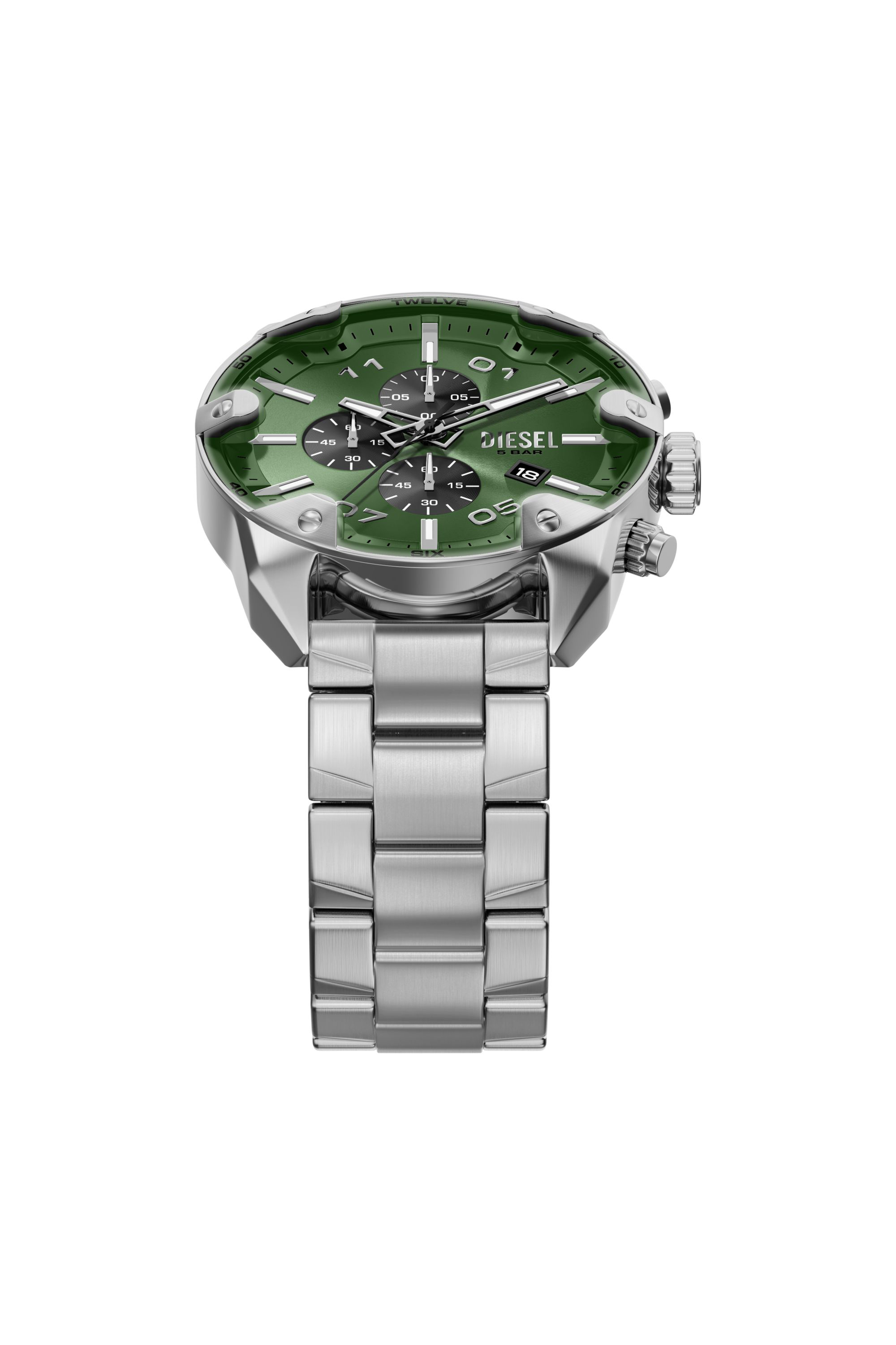 Diesel - DZ4712 WATCH, Reloj Spiked de acero inoxidable con pinchos Hombre in Plateado - 6