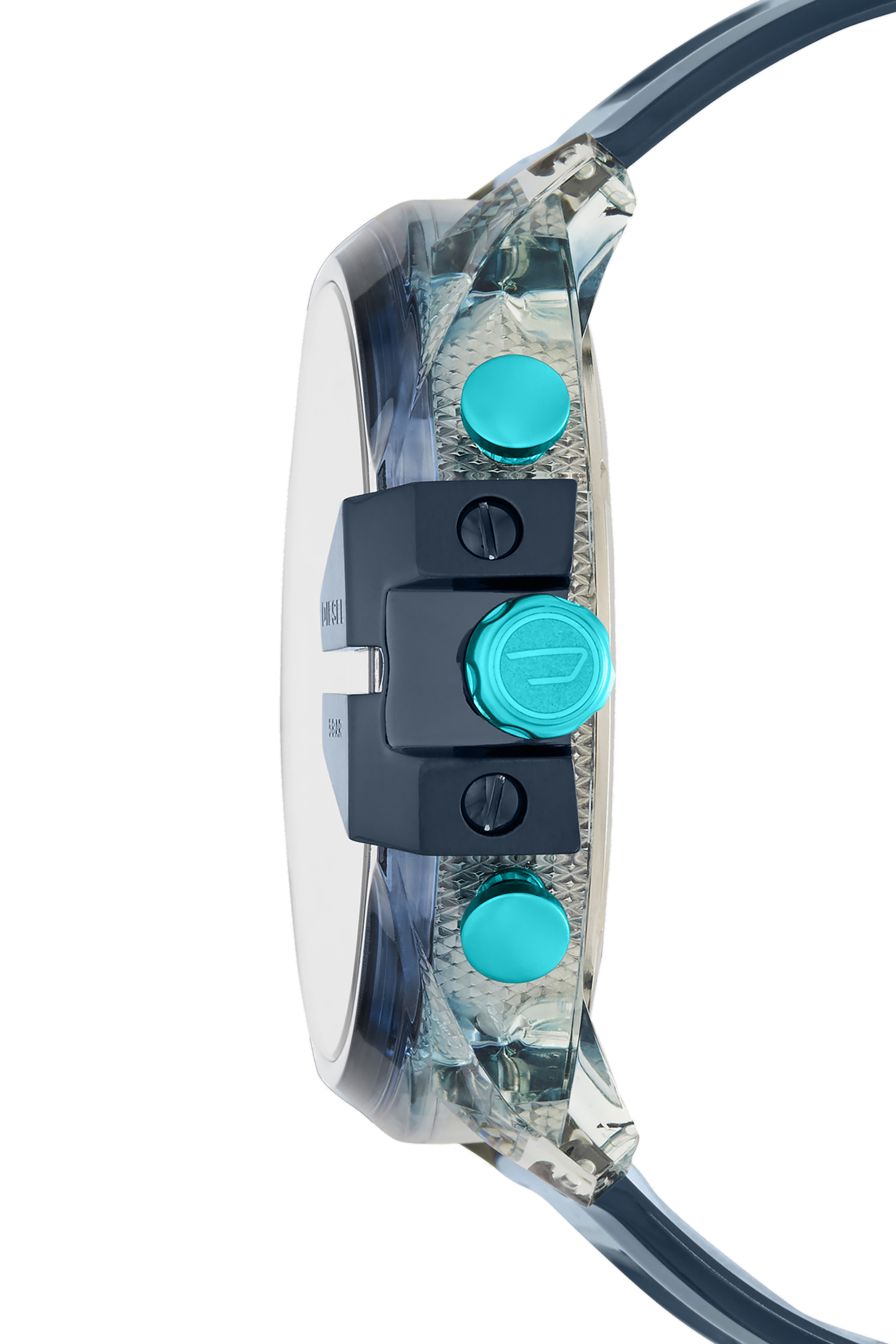 Diesel - DZ4487, Mega Chief reloj cronógrafo con correa en silicona azul Hombre in Azul marino - 2