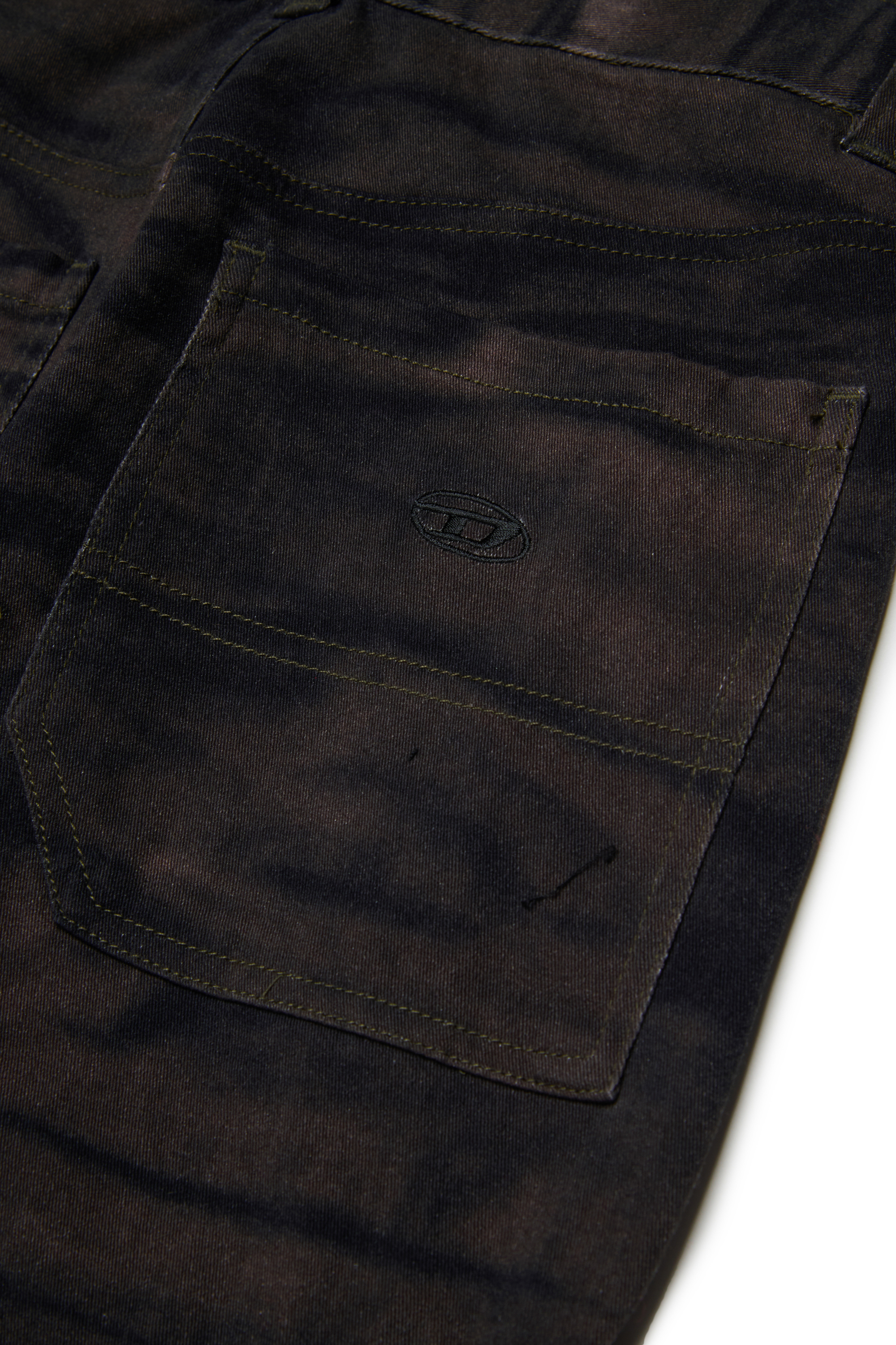 Diesel - PJAKE, Pantal&oacute;n de algod&oacute;n stretch con efecto jaspeado Hombre in Verde - 4