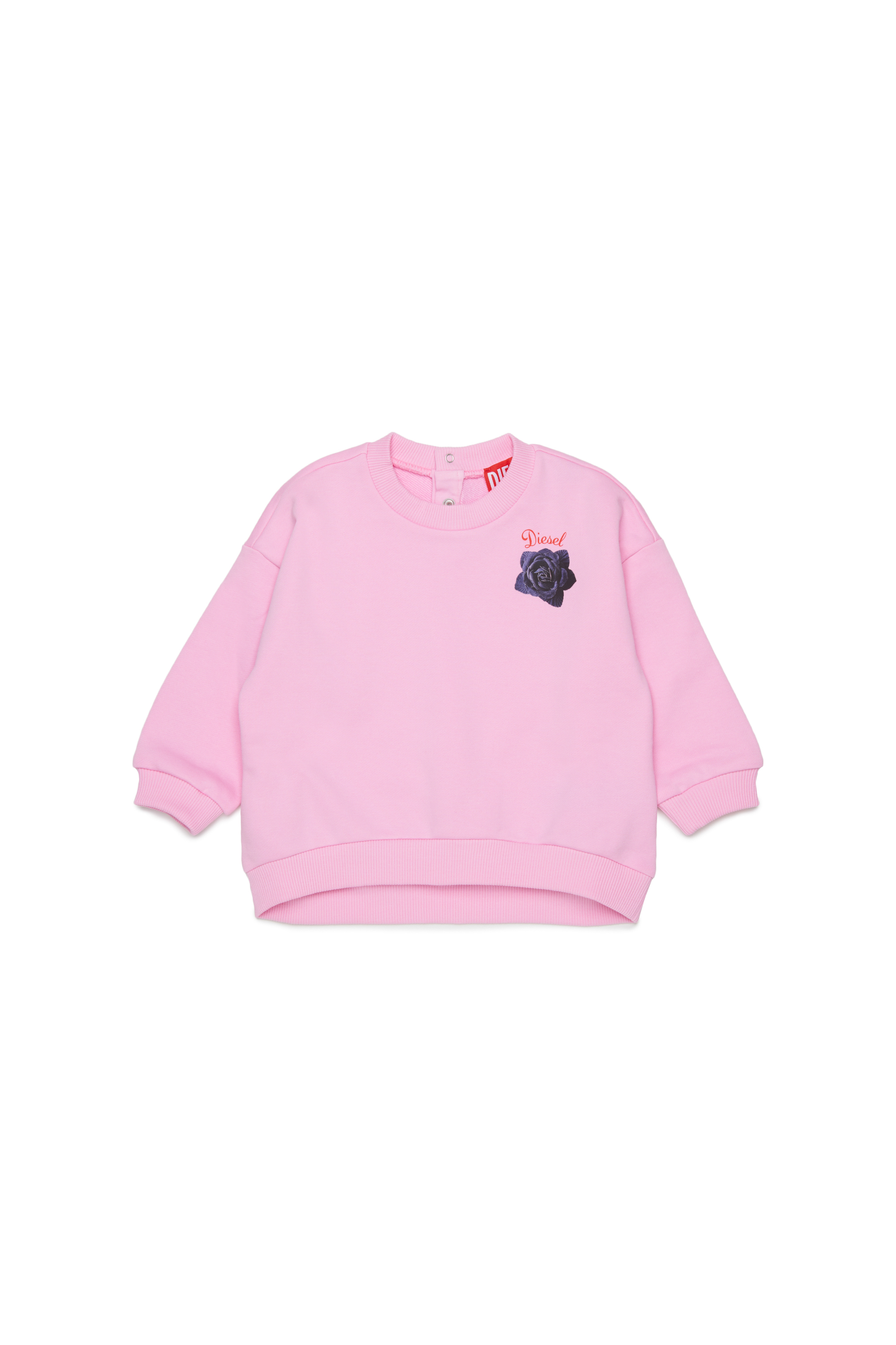 Diesel - SROSEB, Sudadera de algod&oacute;n con estampado de rosas Mujer in Rosa - 1