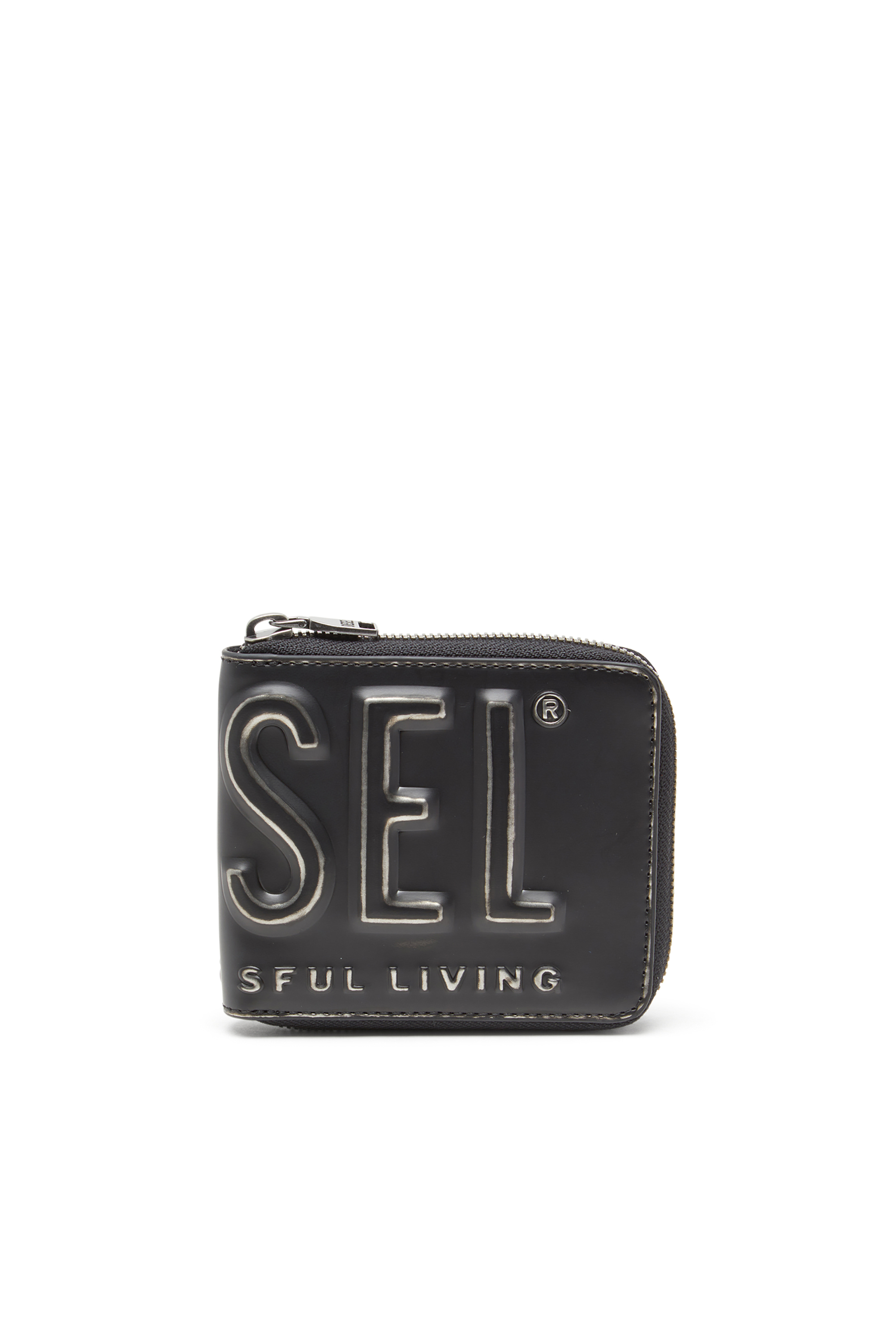 Diesel - DSL 3D- BI FOLD COIN ZIP XS, Monedero con cremallera Hombre in Negro - 1