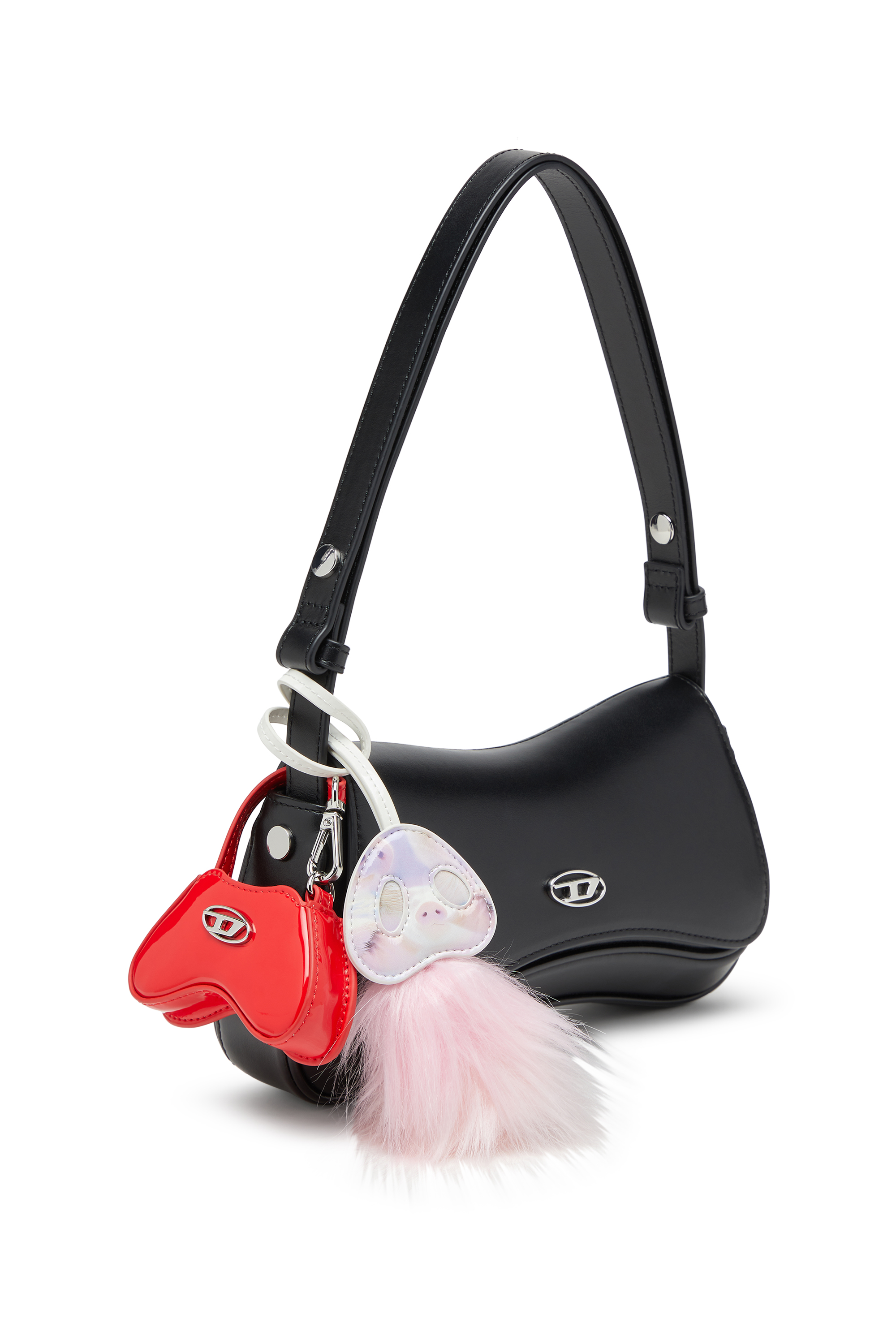 Diesel - PLAY CLUTCH, Play-Bolso de hombro de cuero semibrillante Mujer in Negro - 2