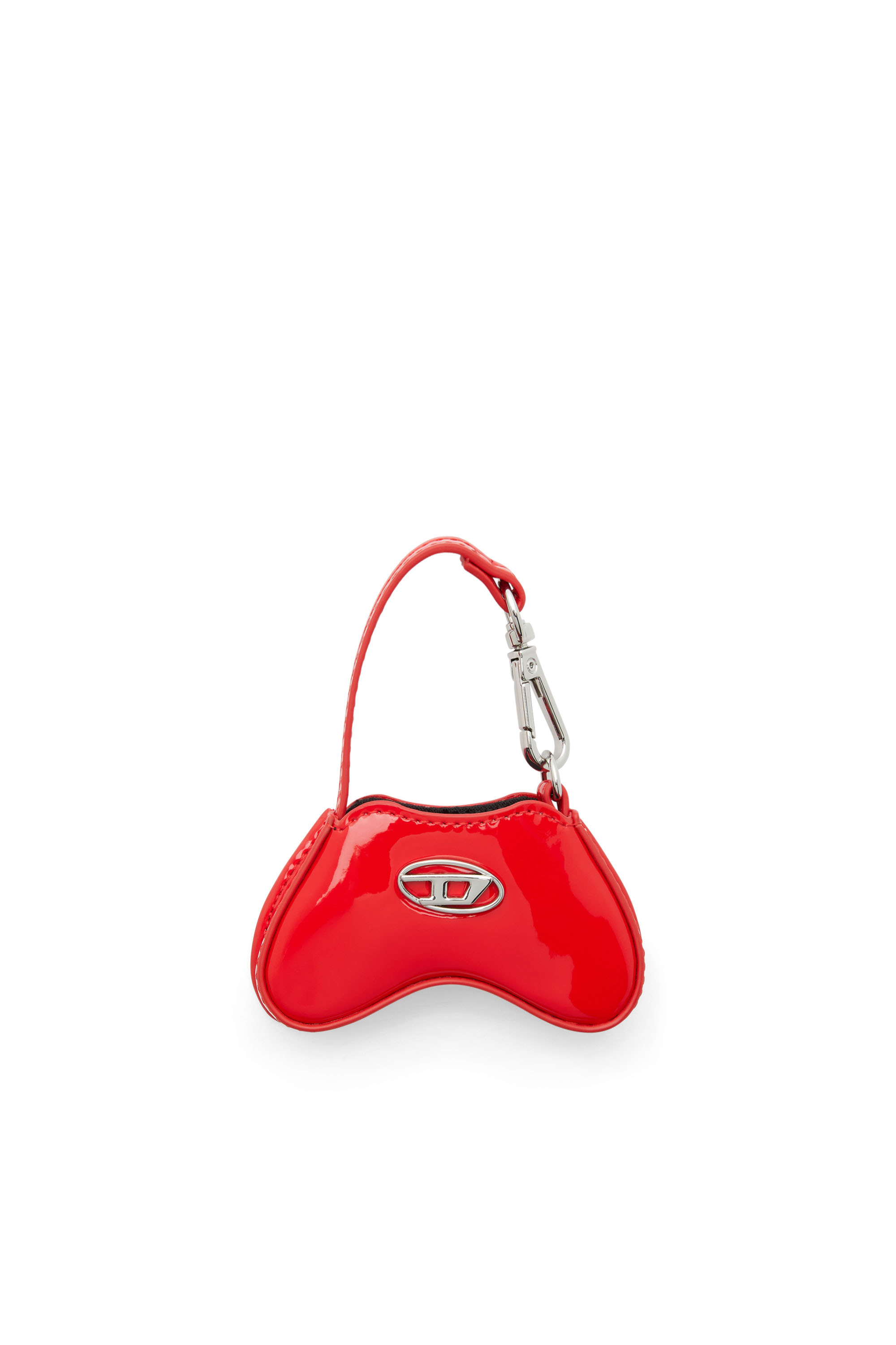 Diesel - PLAY CHARMS, Glossy bag charm with mirror Mujer in Rojo - 1