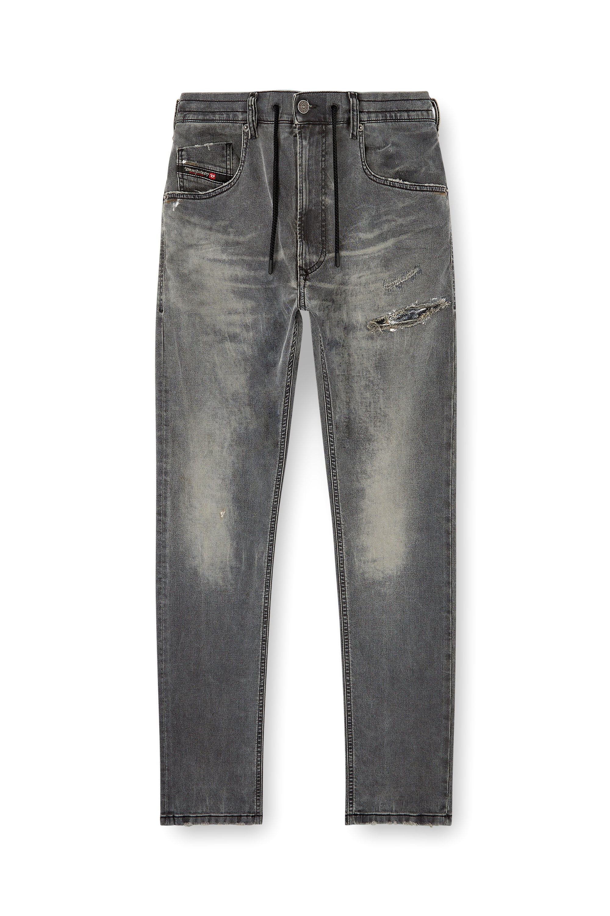 Diesel - Regular 2032 D-Krooley Joggjeans® 068SB Hombre, Negro/Gris oscuro - 3