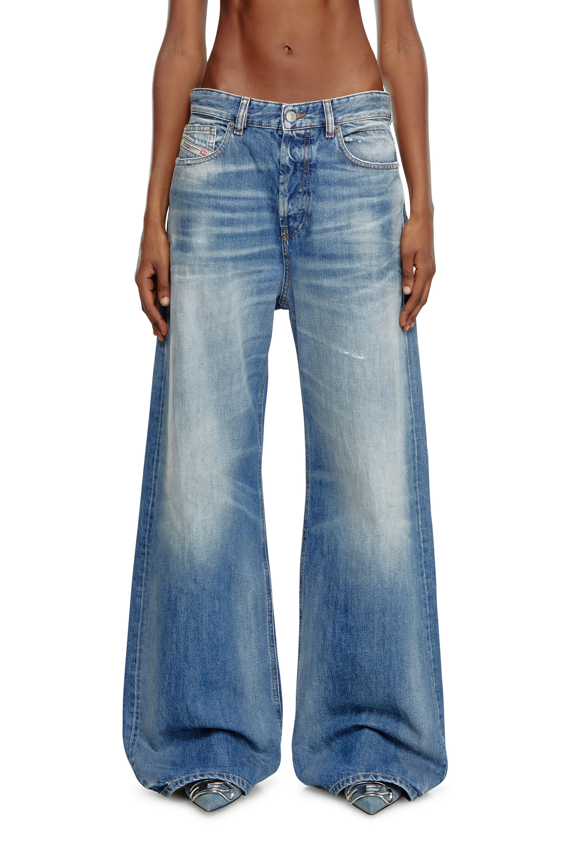 Diesel - Relaxed Jeans 1996 D-Sire 09J86 Mujer, Azul medio - 3