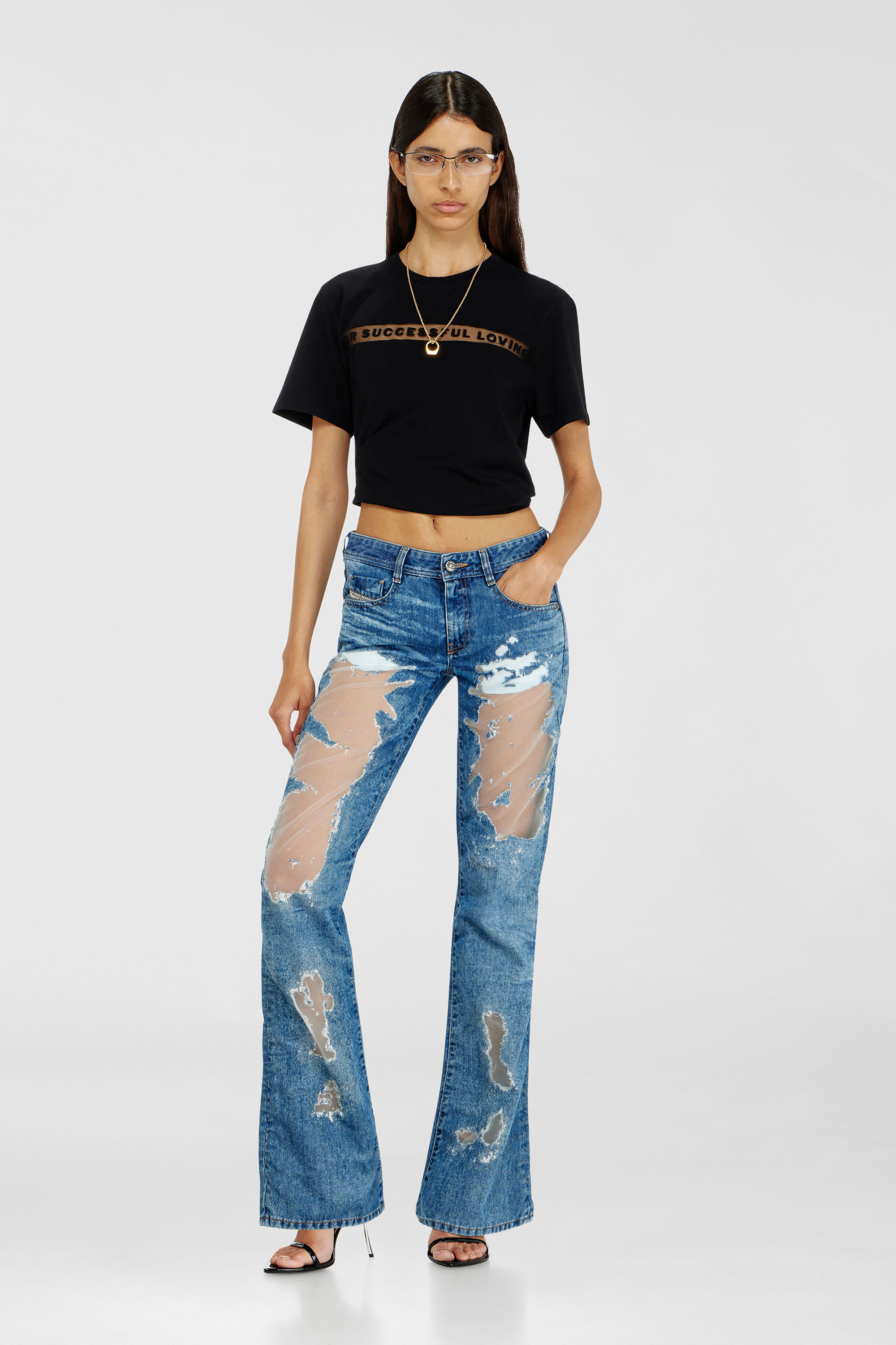 Diesel - PR-T-NOTS-CHI-R, Camiseta con logo For Successful Loving Unisex in Negro - 2