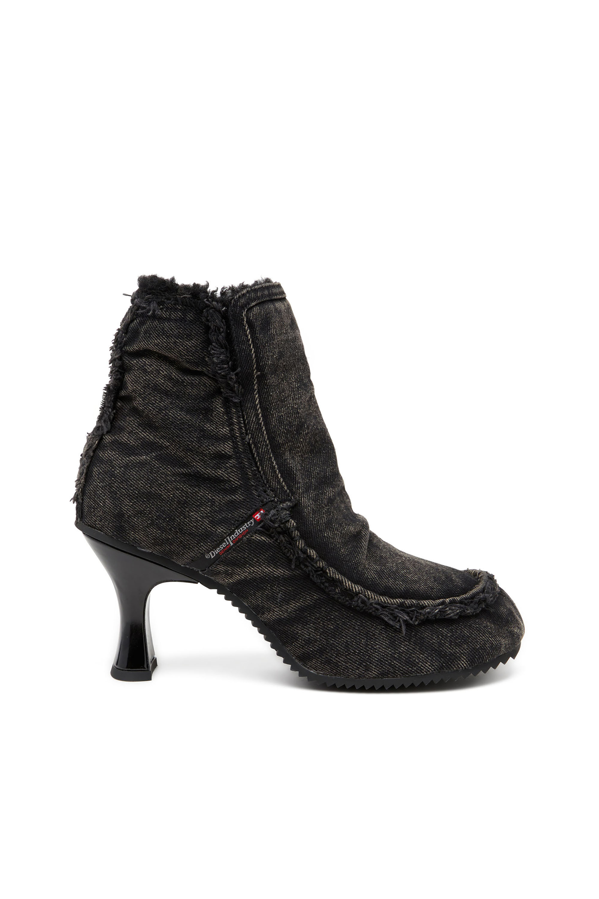 Diesel - D-WOODSTOCK HEEL AB, D-Woodstock - Botas de denim con tacón Mujer in Negro - 1