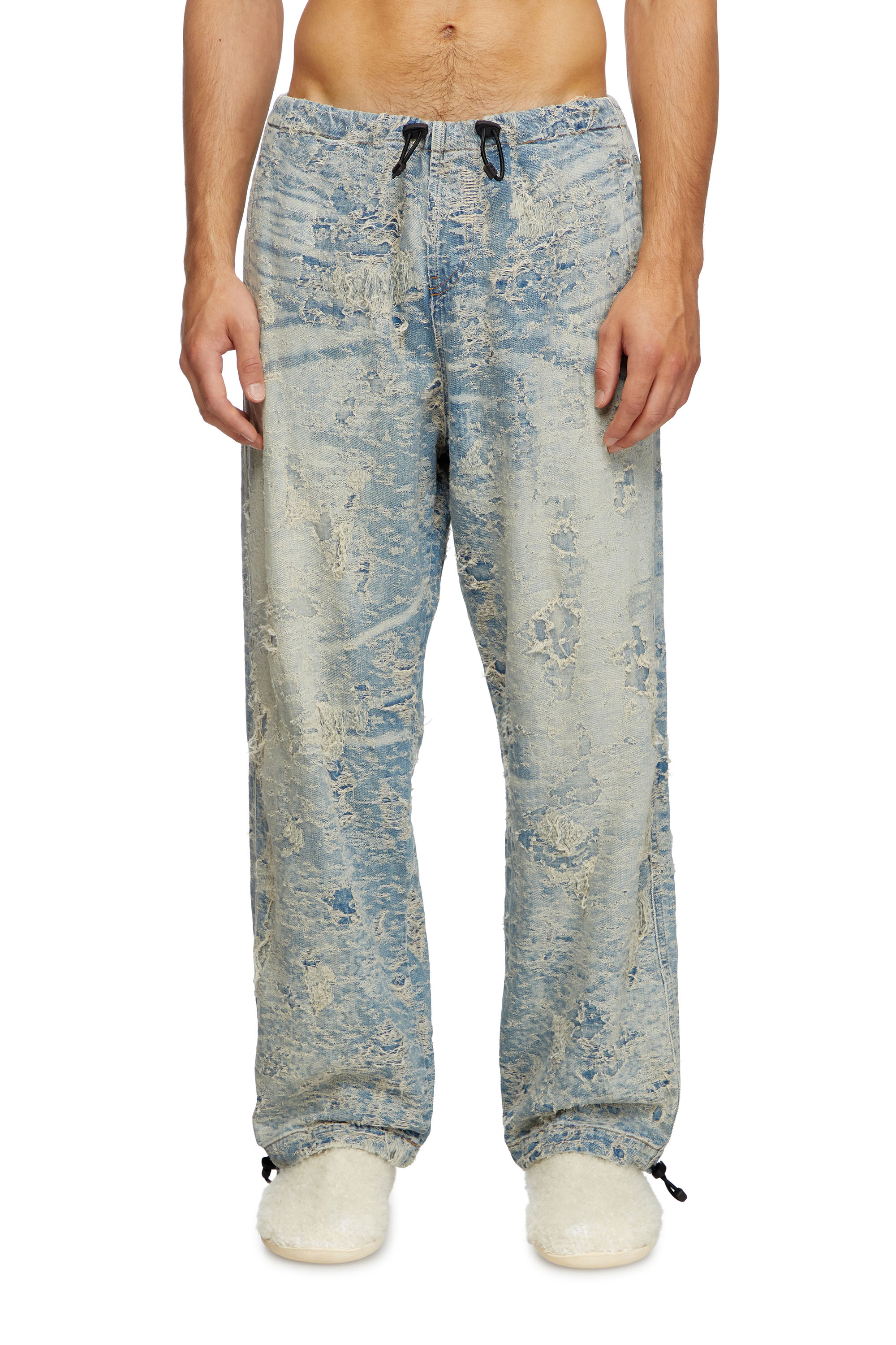 Diesel - Relaxed Jeans D-Martial 007Z7 Unisex, Azul Claro - 1