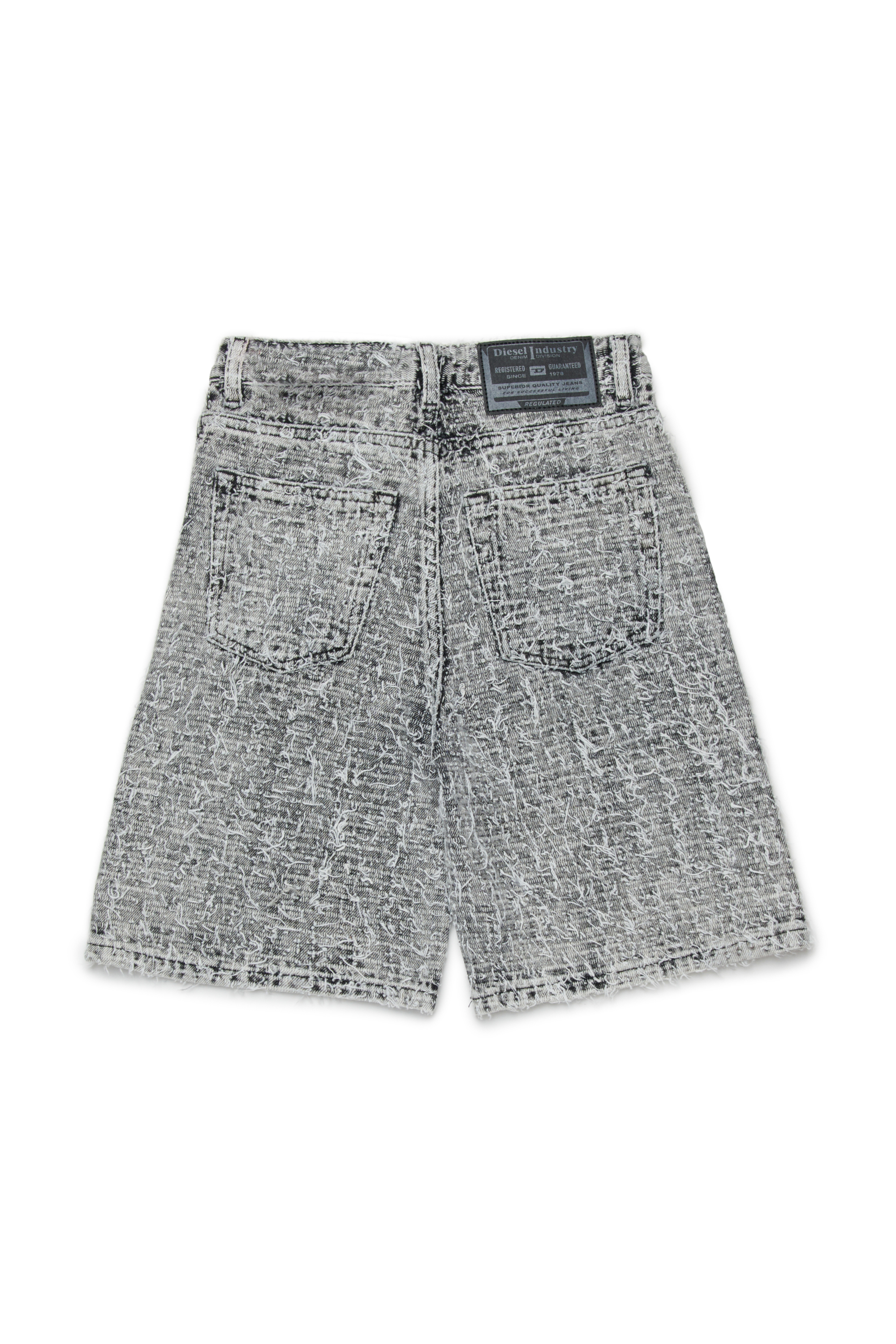 Diesel - D-ARGJX-SHORT-J, Shorts vaqueros con acabado texturizado Mujer in Gris - 2