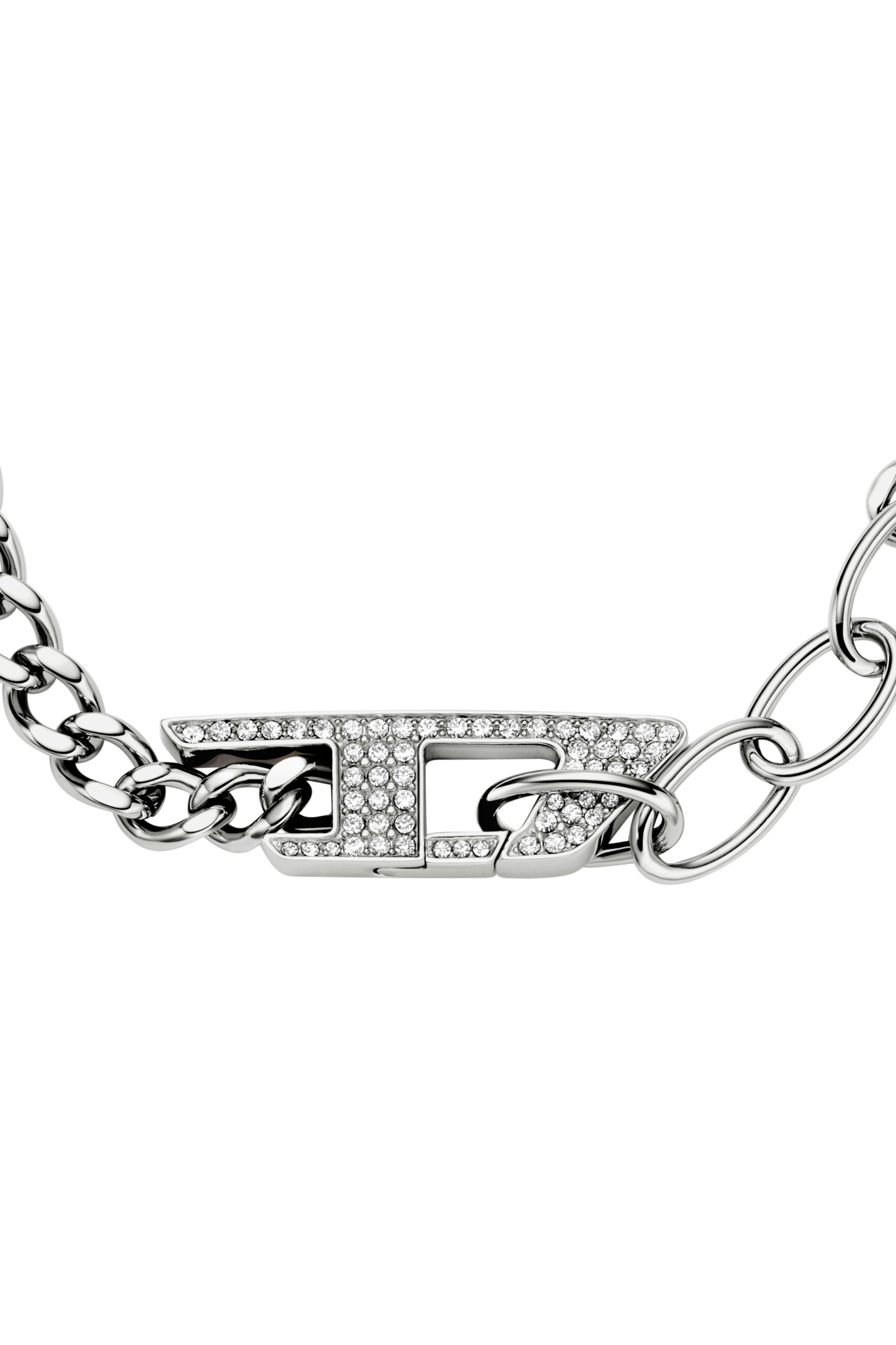 Diesel - DX1627040 JEWELLERY, Pulsera de cadena de acero inoxidable con brillo Unisex in Plateado - 2