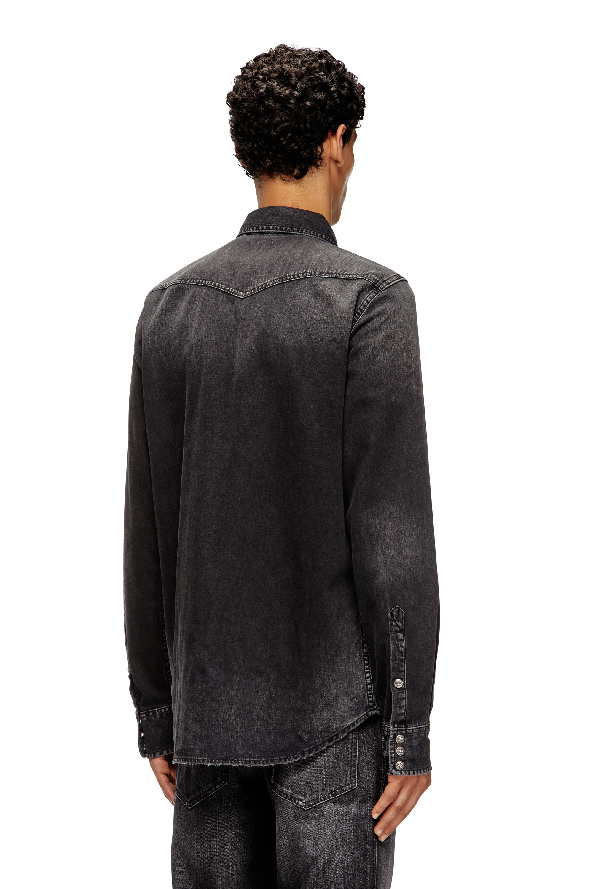 Diesel - D-VEGA, Sobrecamisa denim Hombre in Negro - 4