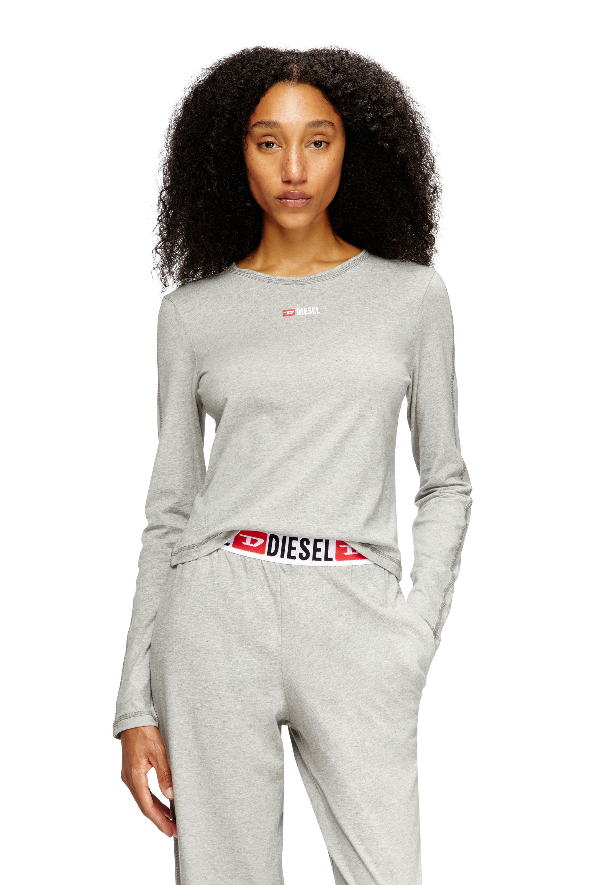 Diesel - SET-GILDA-D-CORE, Pijama de algodón elástico Mujer in Gris - 3