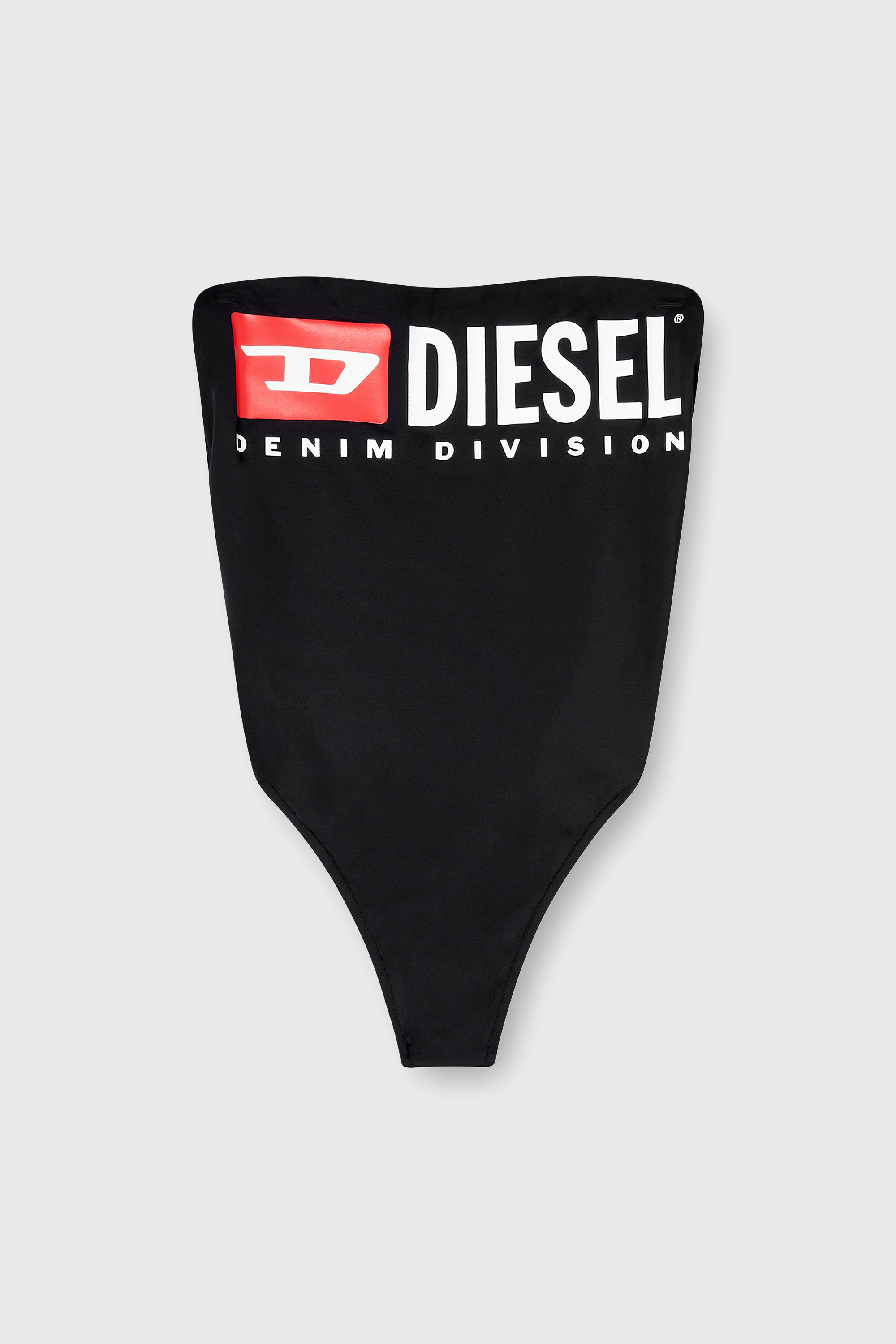 Diesel - CECILIA-D-CORE, Ba&ntilde;ador sin tirantes con logo Diesel Denim Division Mujer in Negro - 2