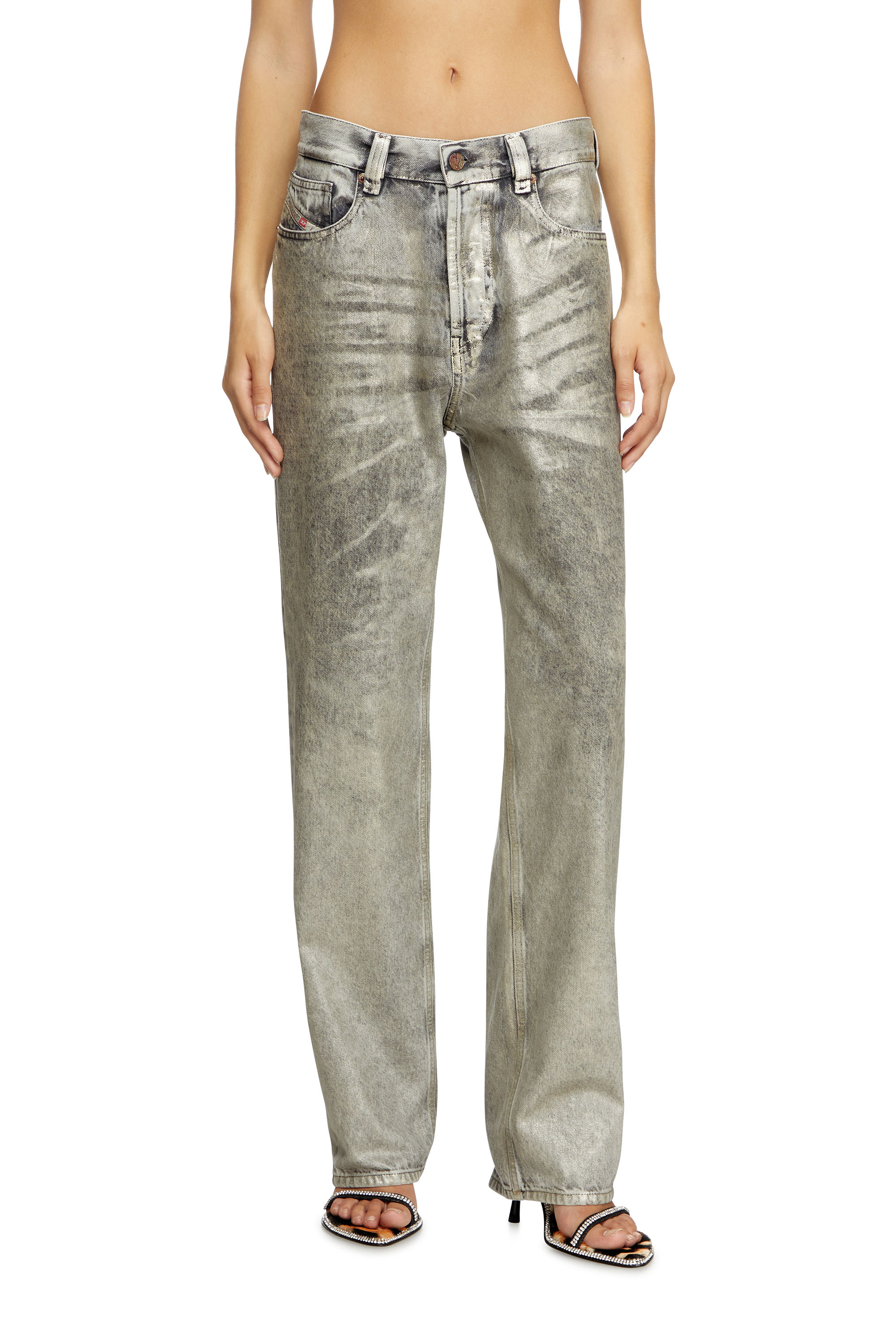 Diesel - Regular Jeans 1988 D-Ark 09L79 Mujer, Gris Claro - 3