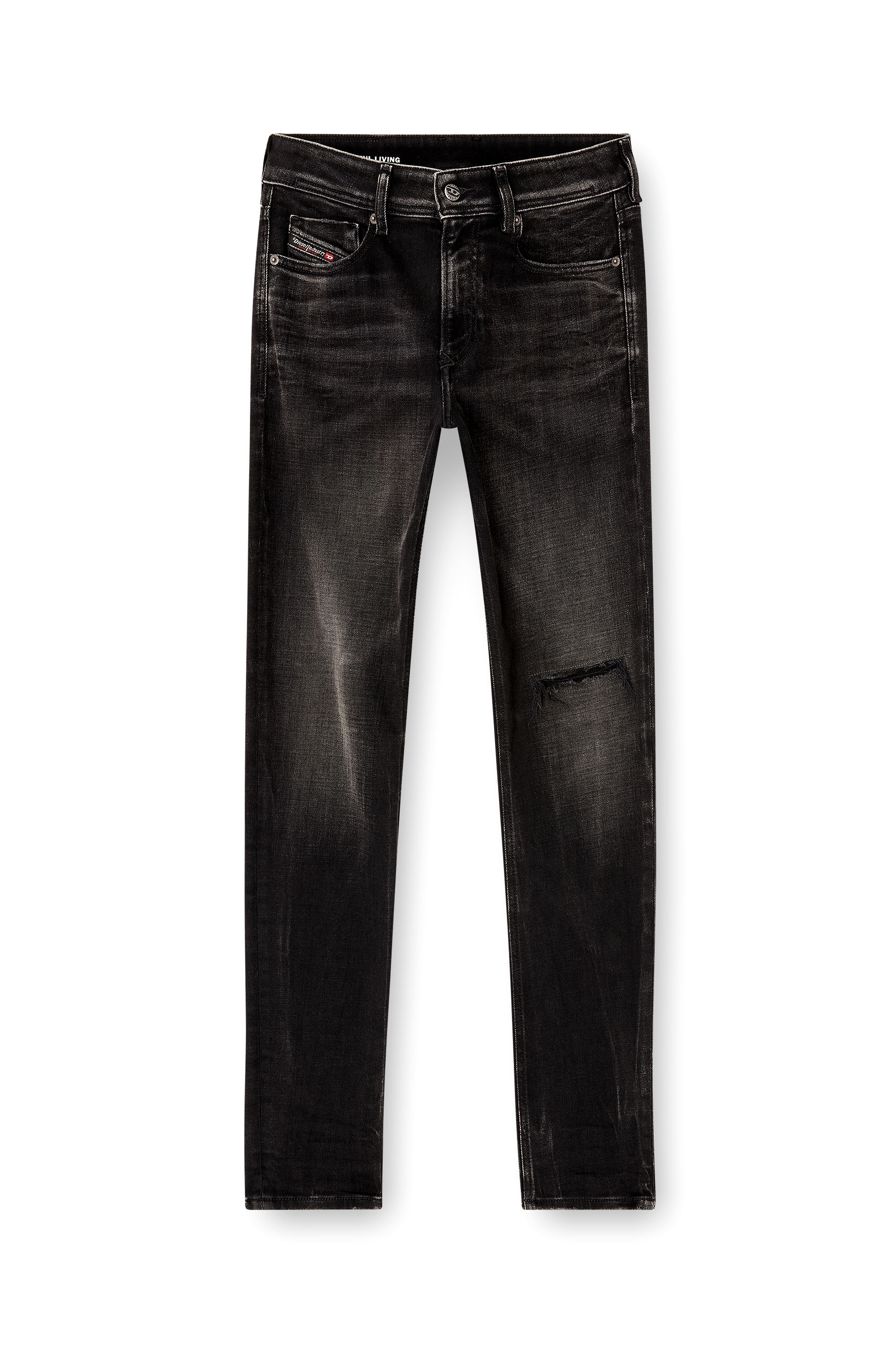 Diesel - Skinny Jeans 1979 Sleenker 09N19 Hombre, Negro/Gris oscuro - 3