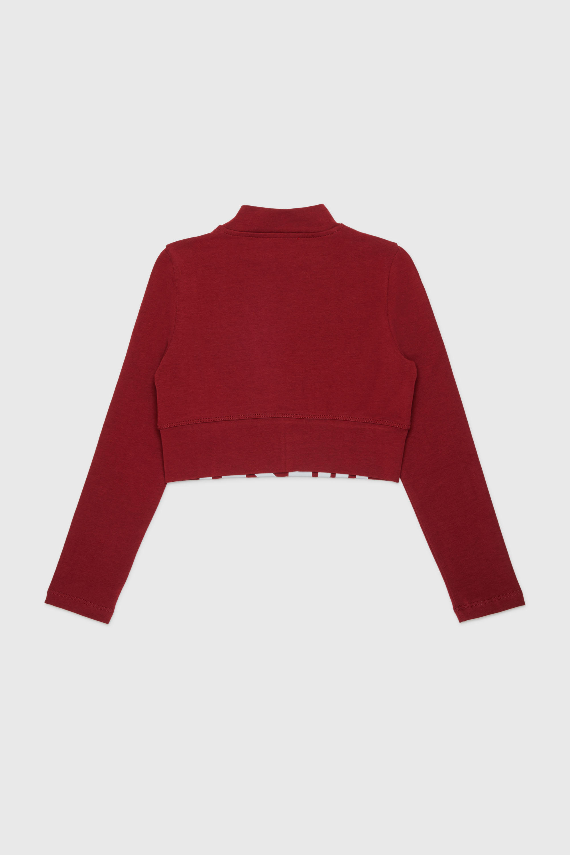 Diesel - TCEFILS, Crop top con logo recortado Mujer in Rojo - 2