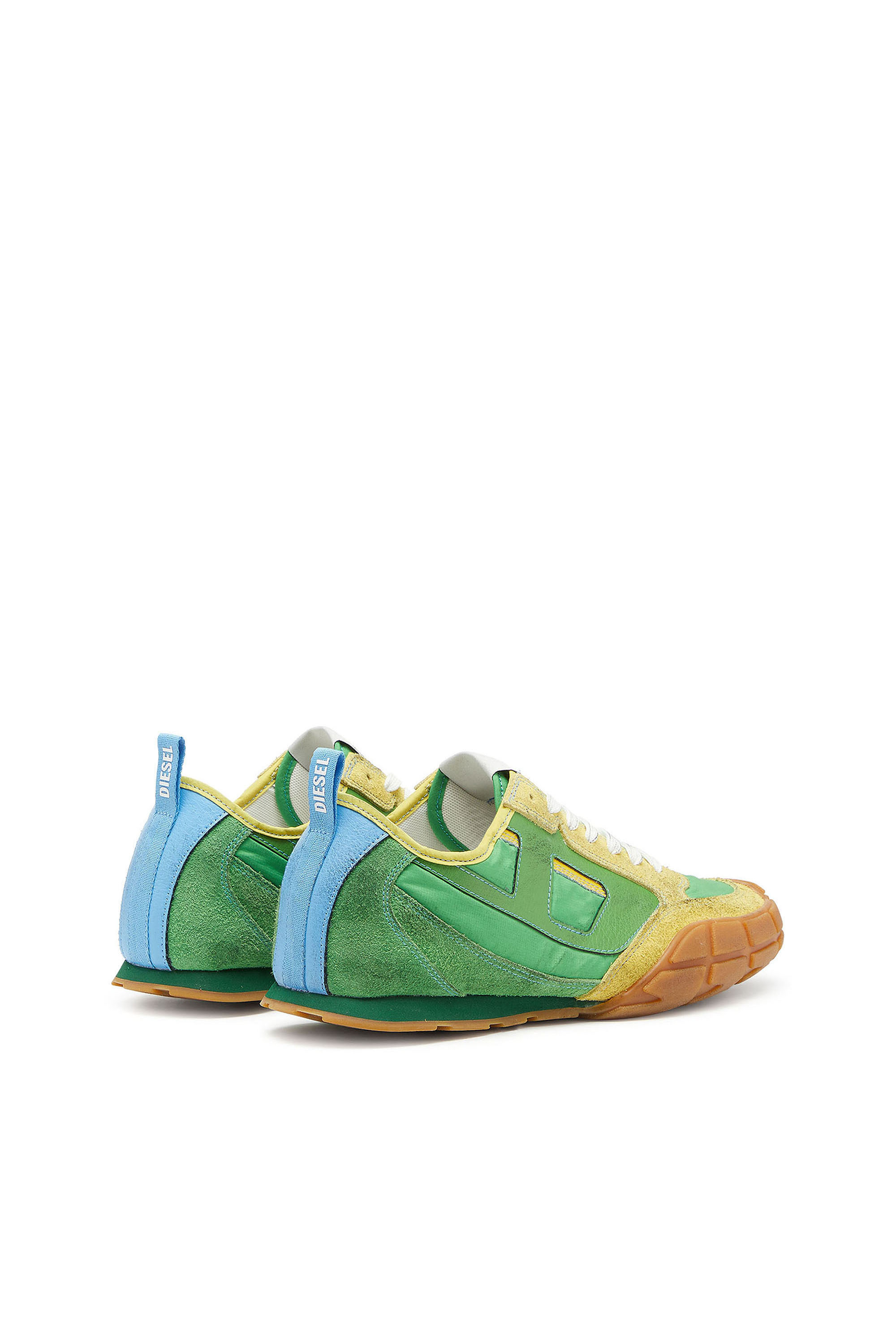 Diesel - S-PAGODHA LOW, S-Pagodha - Zapatillas de piel y nailon Hombre in Verde - 3