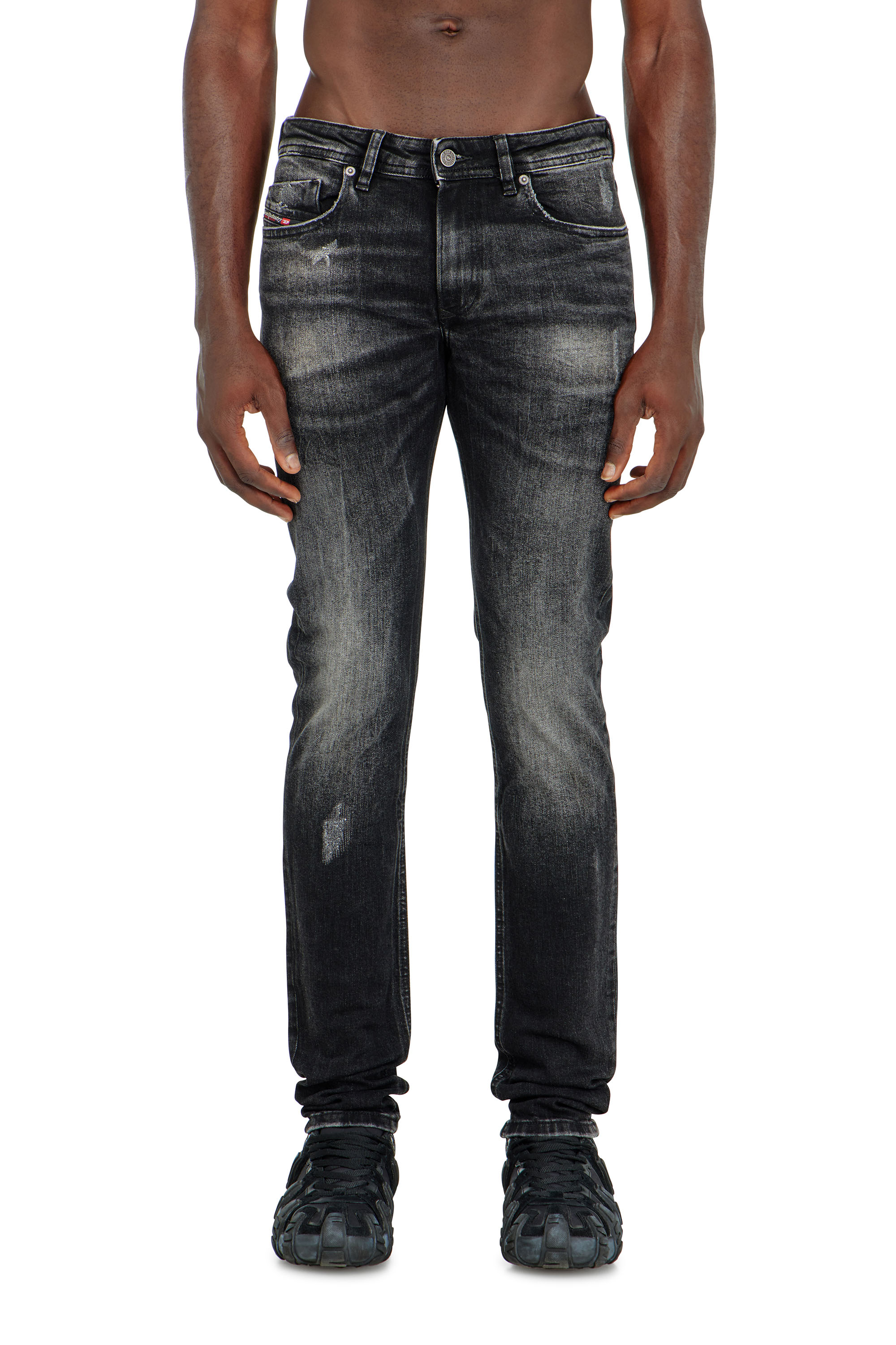 Diesel - Skinny Jeans 1979 Sleenker 0DBDP Hombre, Negro/Gris oscuro - 1