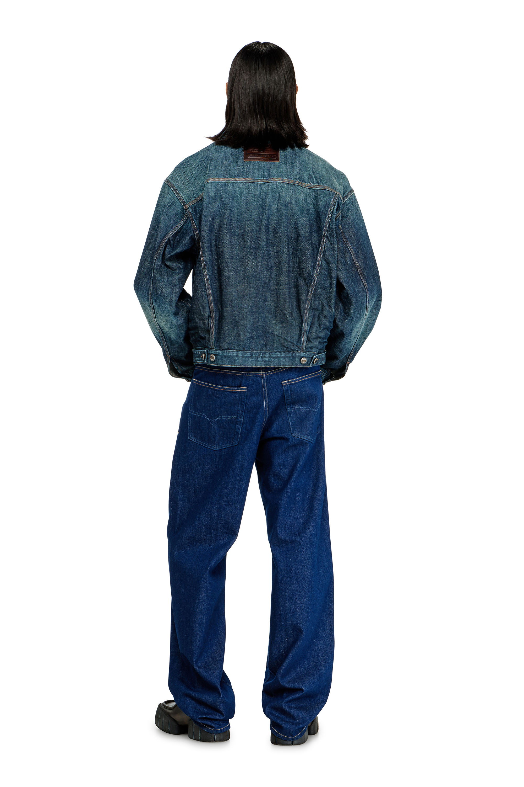 Diesel - Relaxed Jeans 2001 D-Macro 09Q09 Hombre, Azul Oscuro - 3