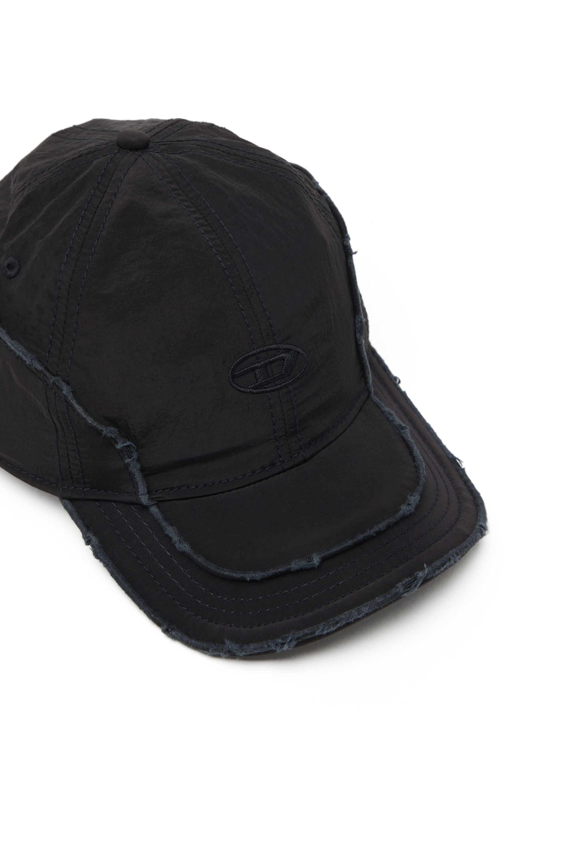 Diesel - C-ONNOR, Gorra de béisbol de nailon arrugado con una D a tono Hombre in Negro - 3