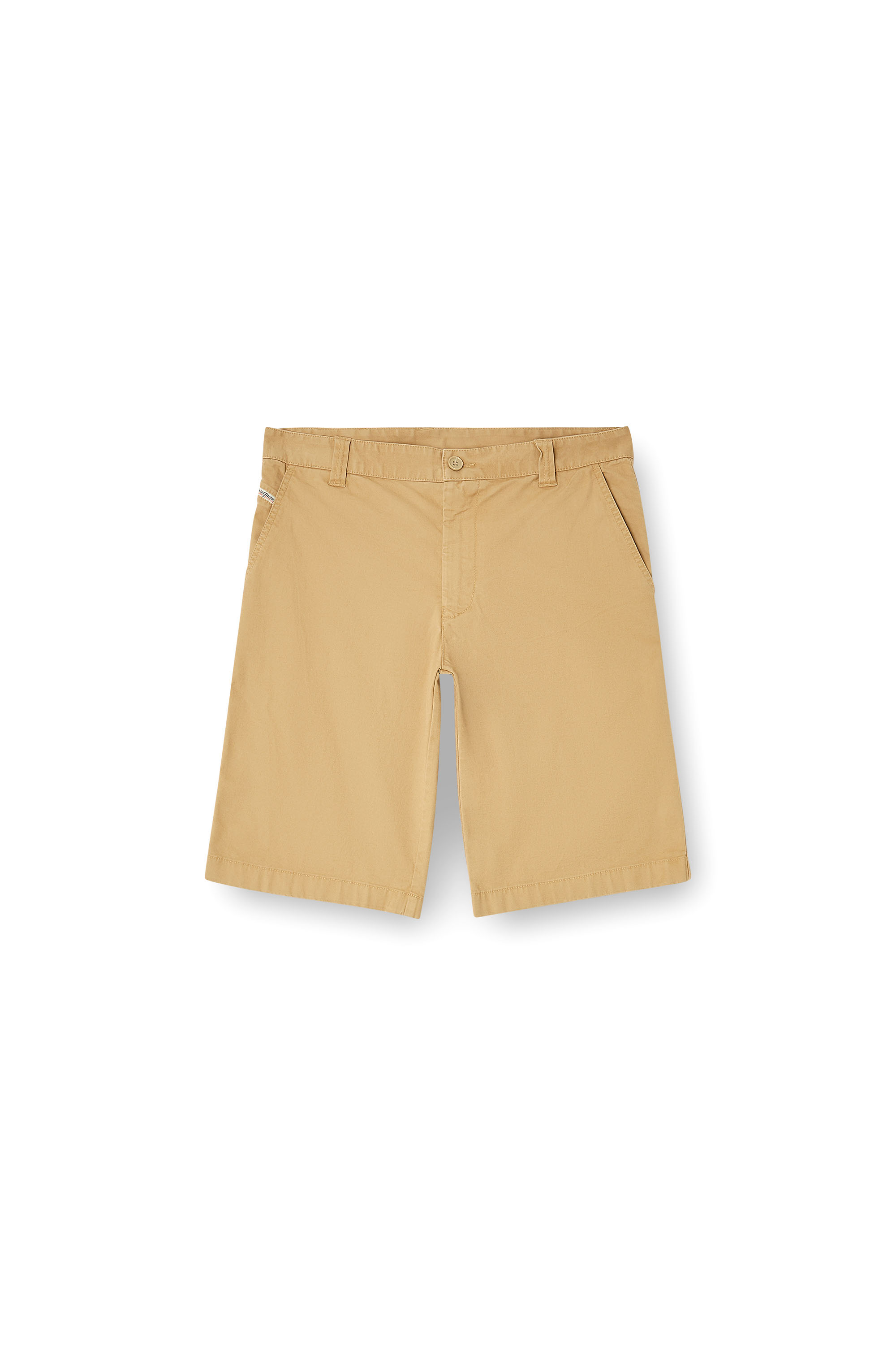 Diesel - P-DEFINE-SHORT-EPCH, Pantalones cortos de algodón lavado oscuro Hombre in Beige - 3