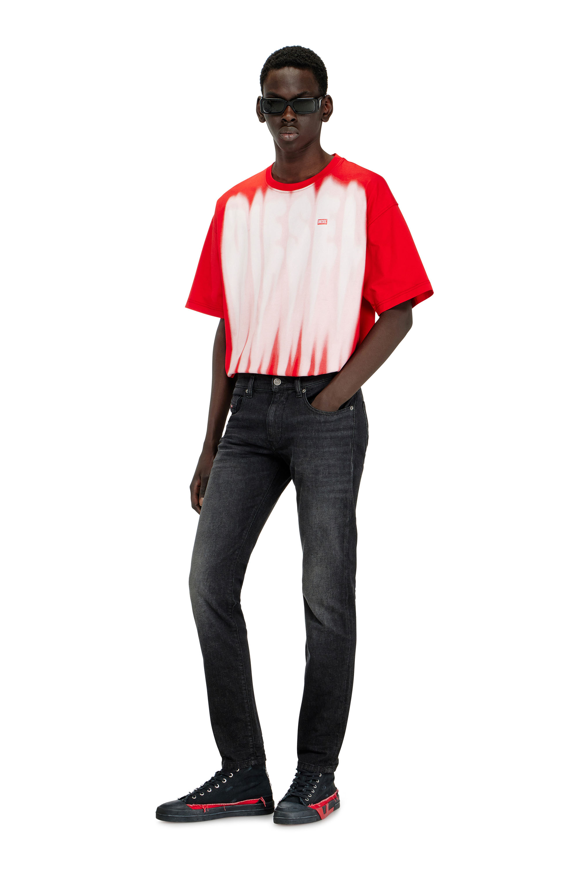 Diesel - Slim Jeans 2019 D-Strukt 0DBDT Hombre, Negro/Gris oscuro - 1