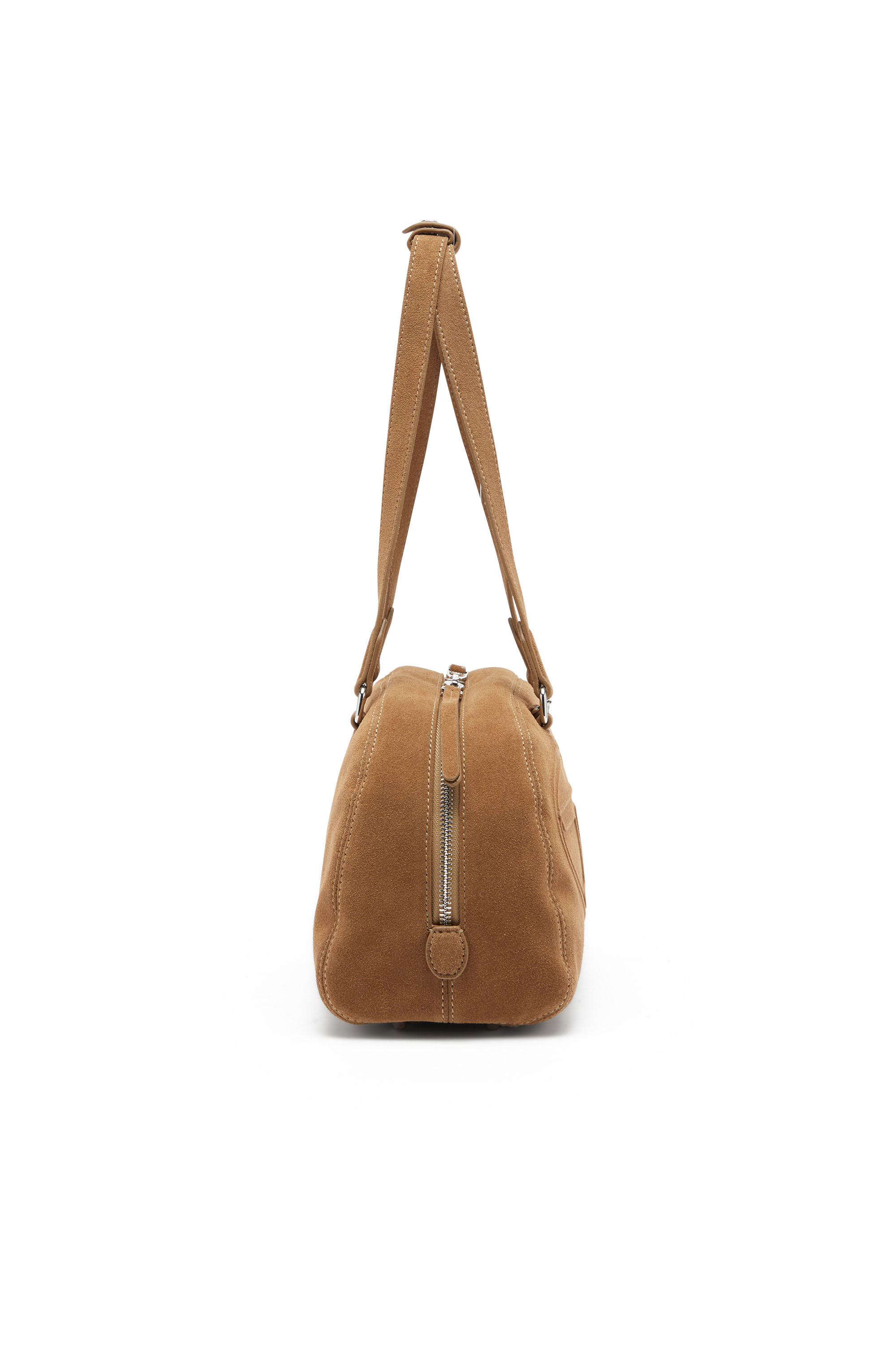 Diesel - 1DR DOME SHOULDER, 1DR Dome-Bolso de hombro en ante con Logo Oval D Unisex in Beige - 5