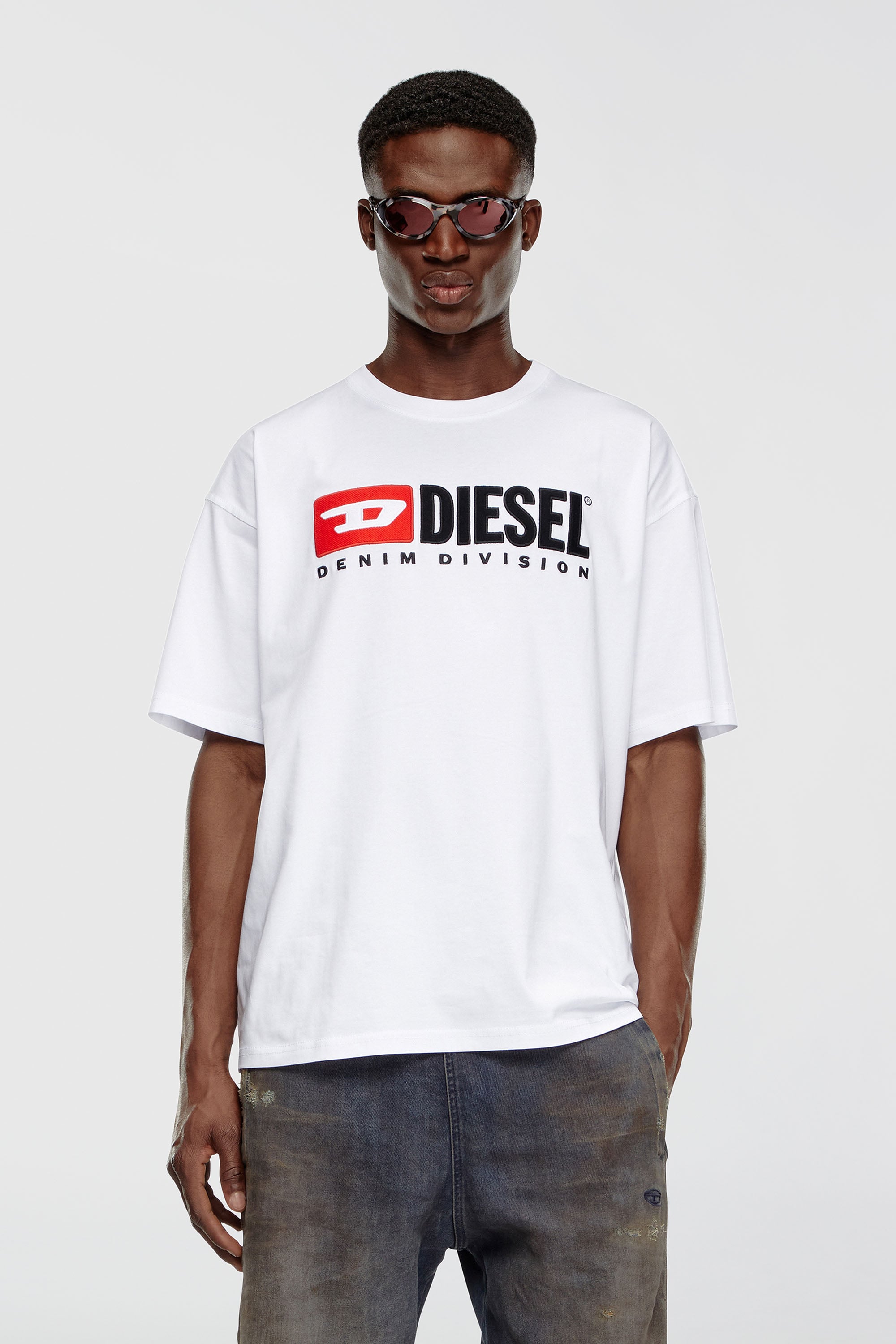 Diesel - T-BOXT-DIV, Camiseta con parche con el logotipo Diesel Hombre in Blanco - 1