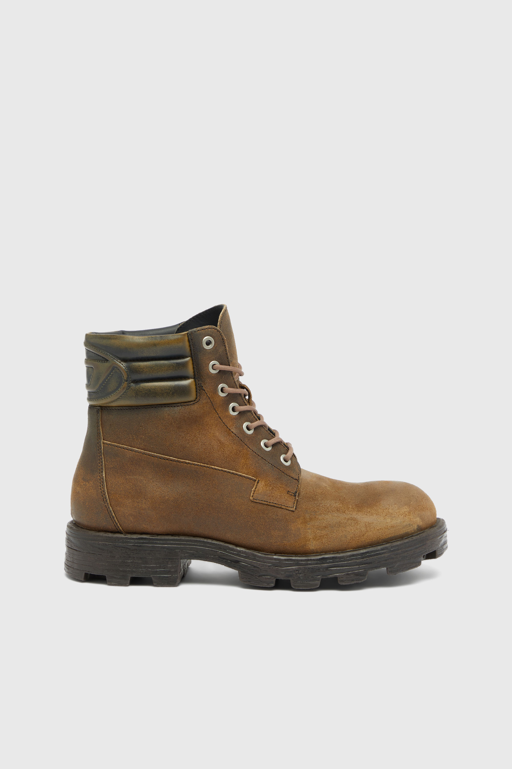 Diesel - D-HAMMER LACE UP, D-Hammer-Combat botas de ante envejecido Hombre in Marr&oacute;n - 1