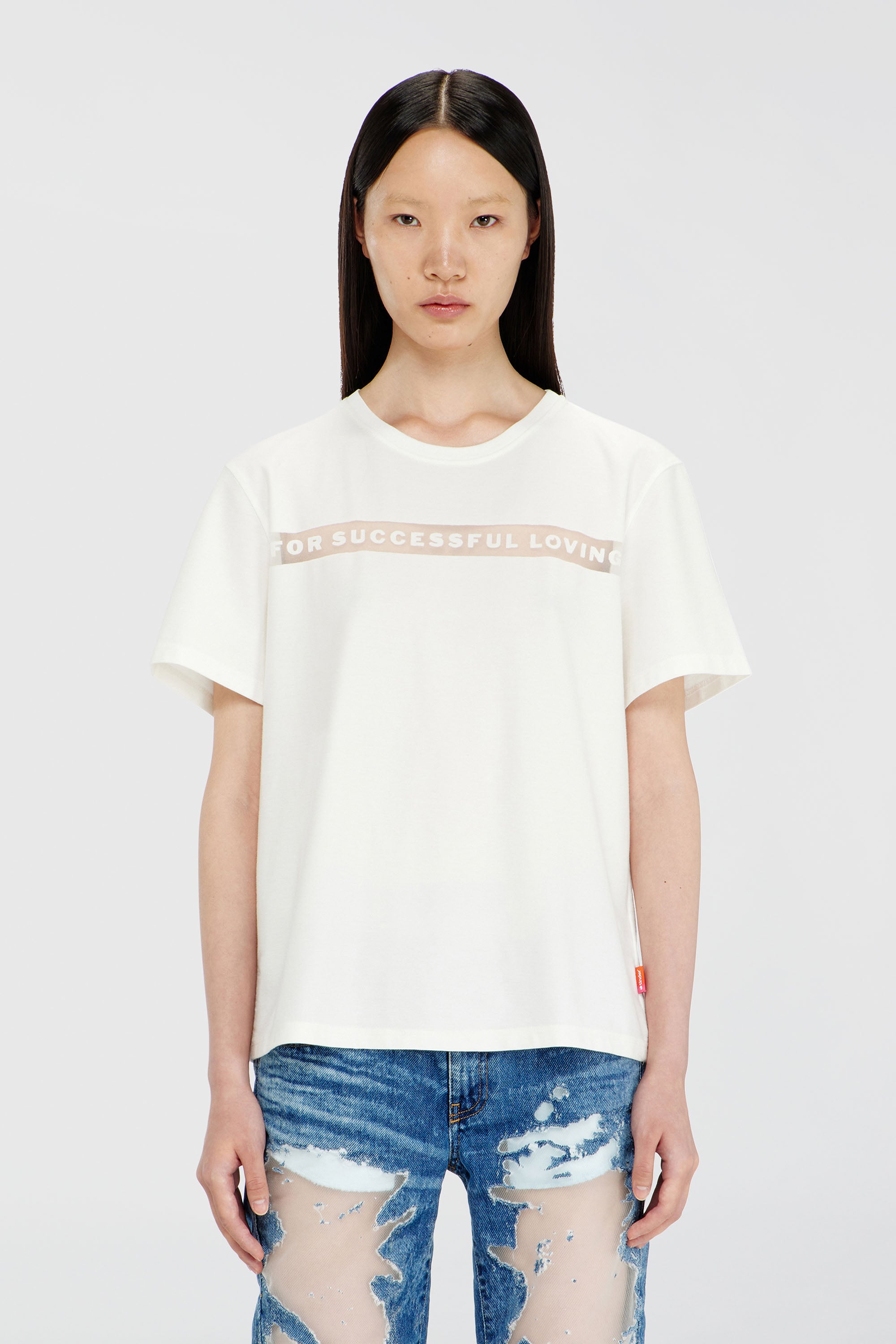Diesel - PR-T-NOTS-CHI-R, Camiseta con logo For Successful Loving Unisex in Blanco - 1