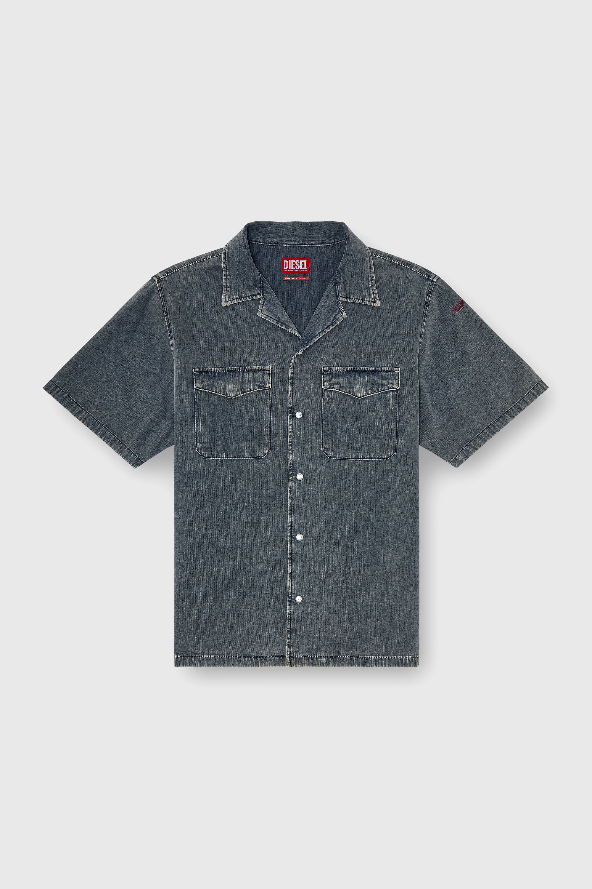 Diesel - D-NABIL-P, Camisa bowling de denim de color Hombre in Gris - 2