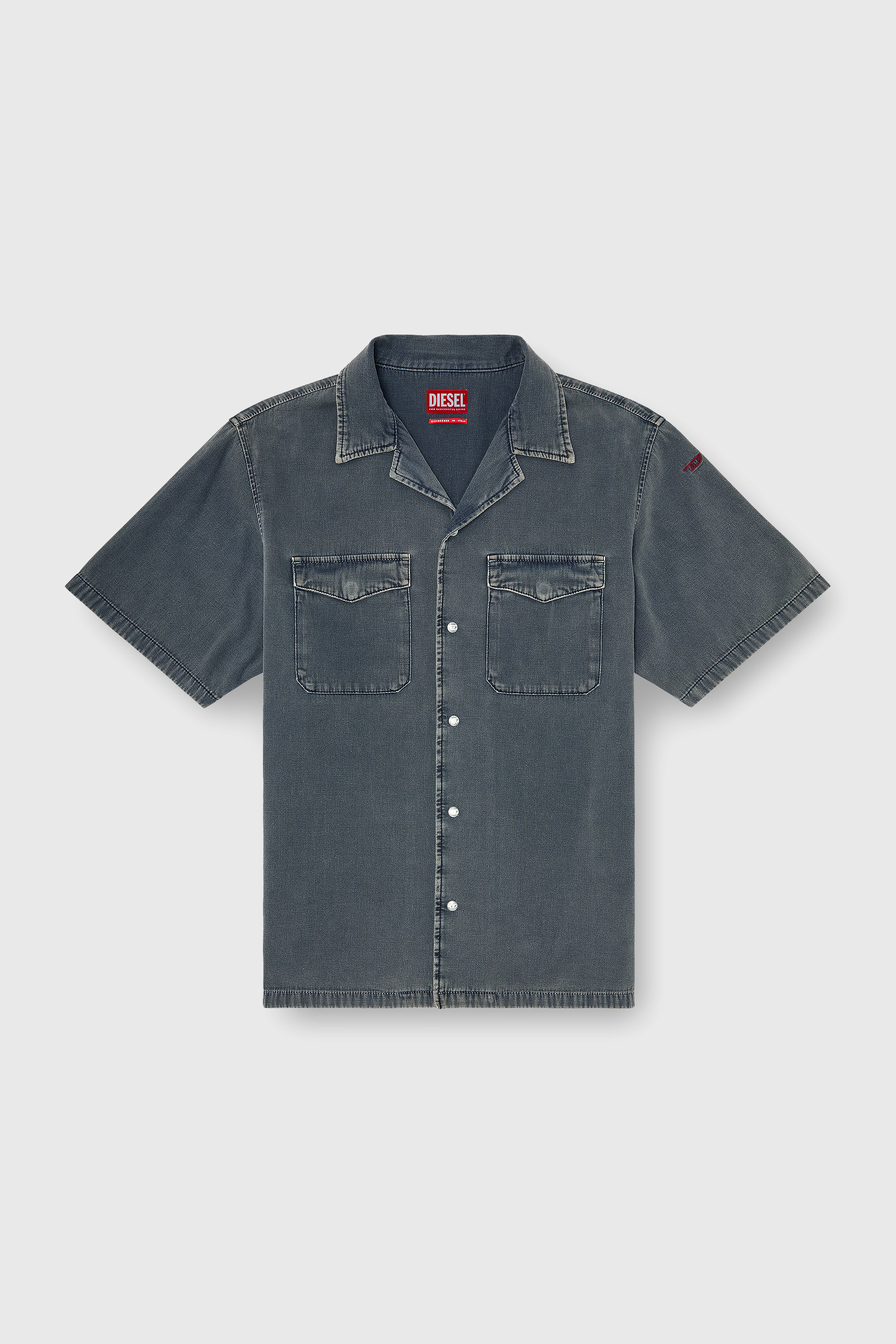 Diesel - D-NABIL-P, Camisa bowling de denim de color Hombre in Gris - 2