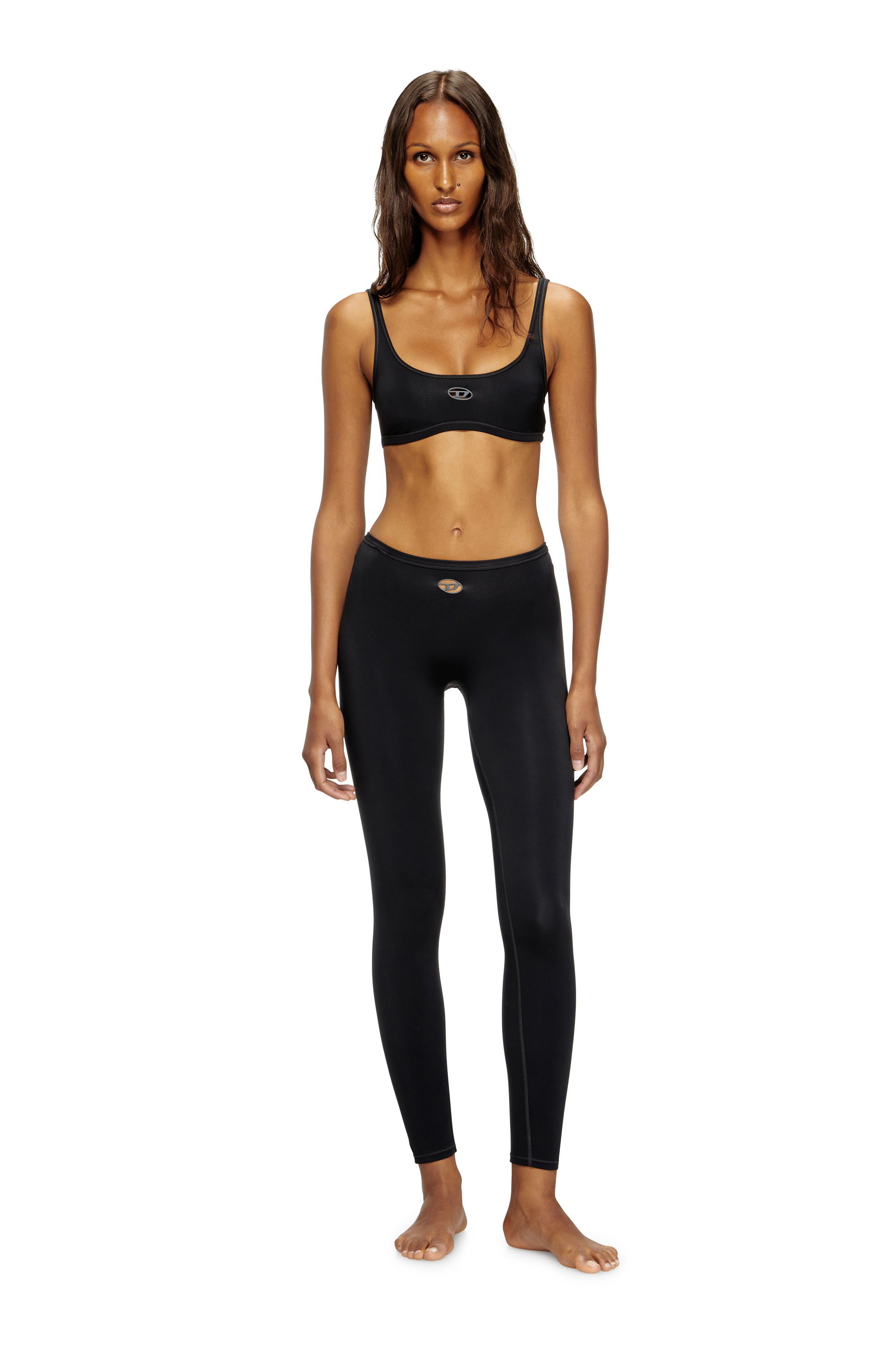 Diesel - CHELSEA-UTLT, Sujetador deportivo con logotipo recortado Mujer in Negro - 2