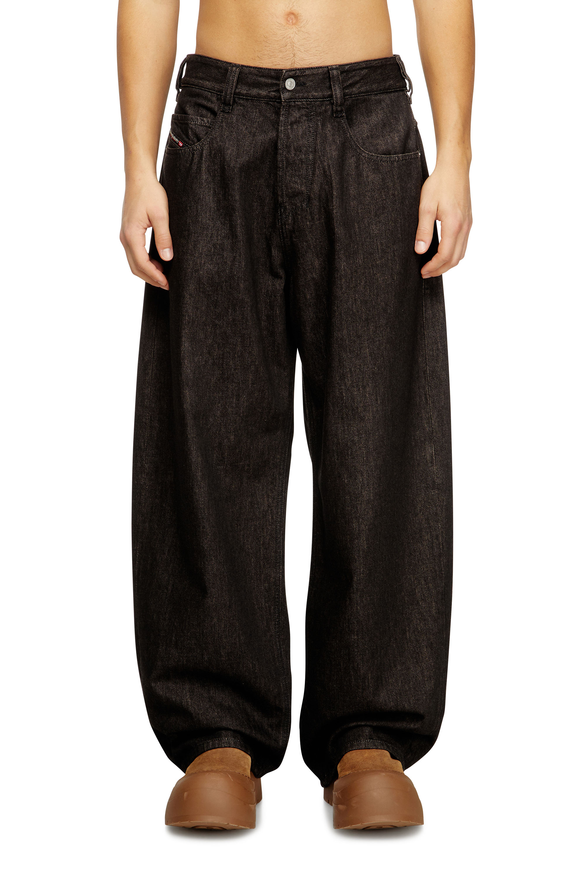 Diesel - Relaxed Jeans 1997 D-Enim 09N25 Unisex, Negro/Gris oscuro - 2
