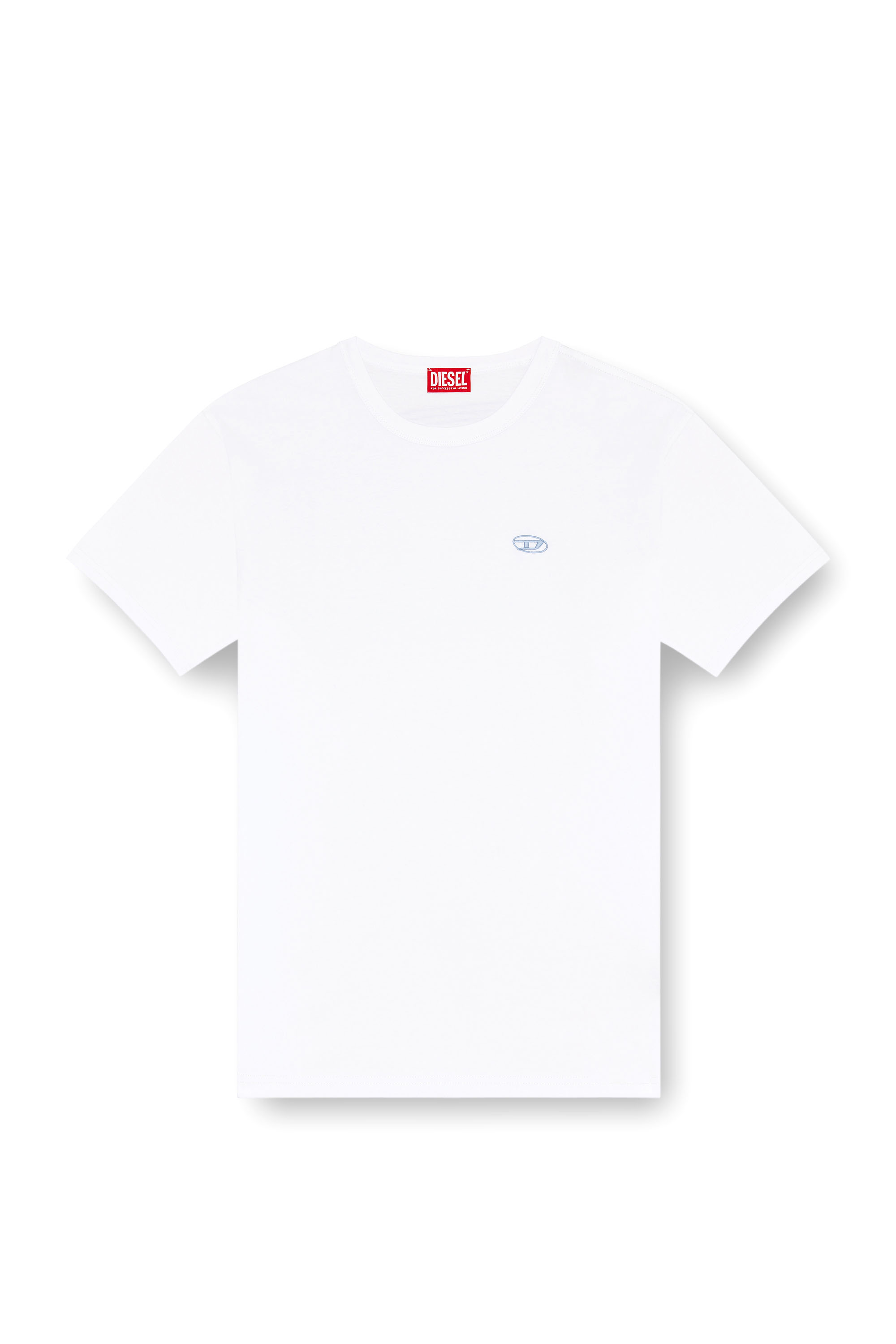 Diesel - T-BOXT-K18, Hombre Camiseta con estampado Oval D y bordado in Blanco - Image 3