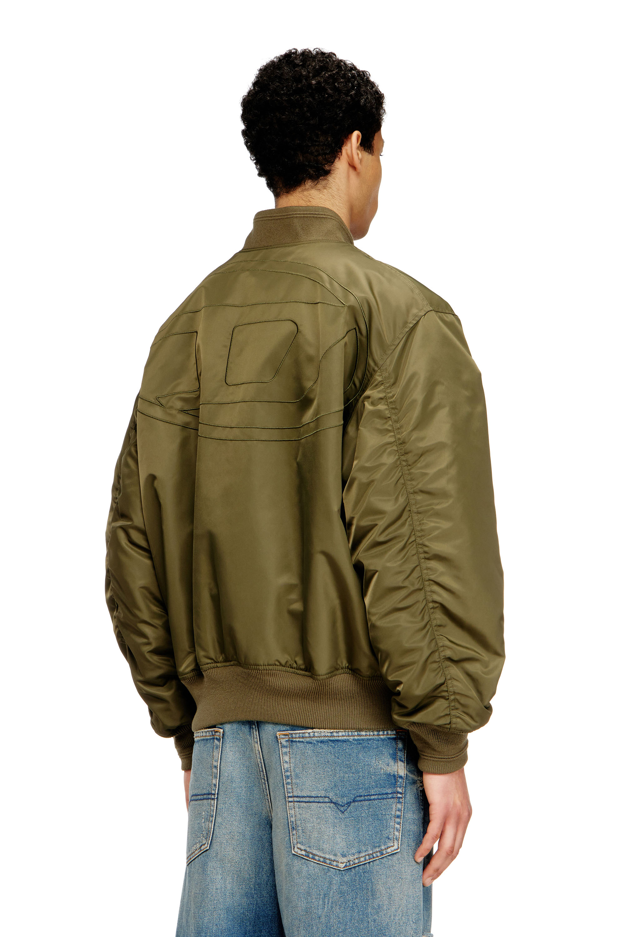 Diesel - W-TYPE-D1, Chaqueta bomber acolchada con bordado Oval D Hombre in Multicolor - 4