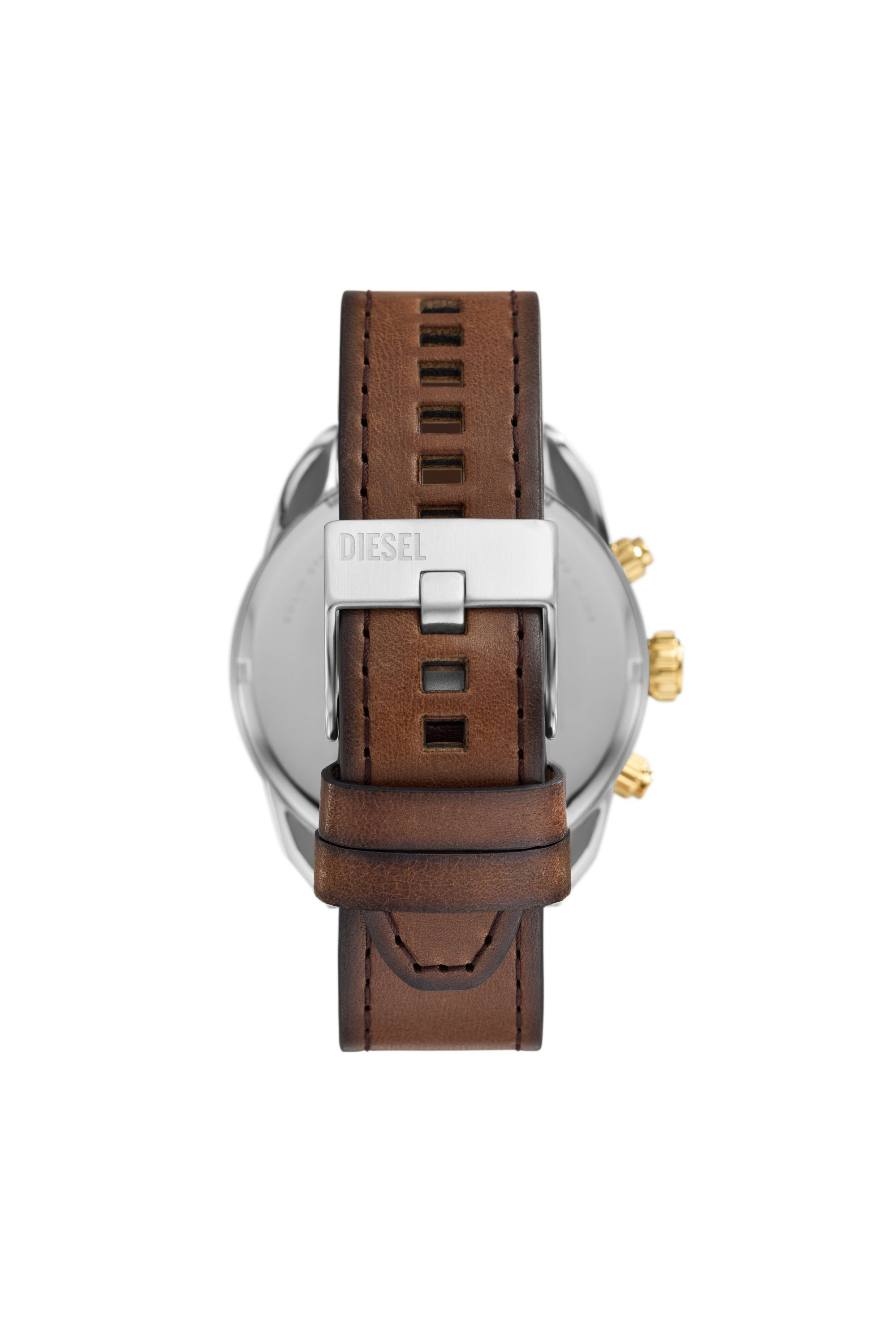 Diesel - DZ4665, Hombre Reloj Spiked de cuero marrón con cronógrafo in Marrón - Image 2
