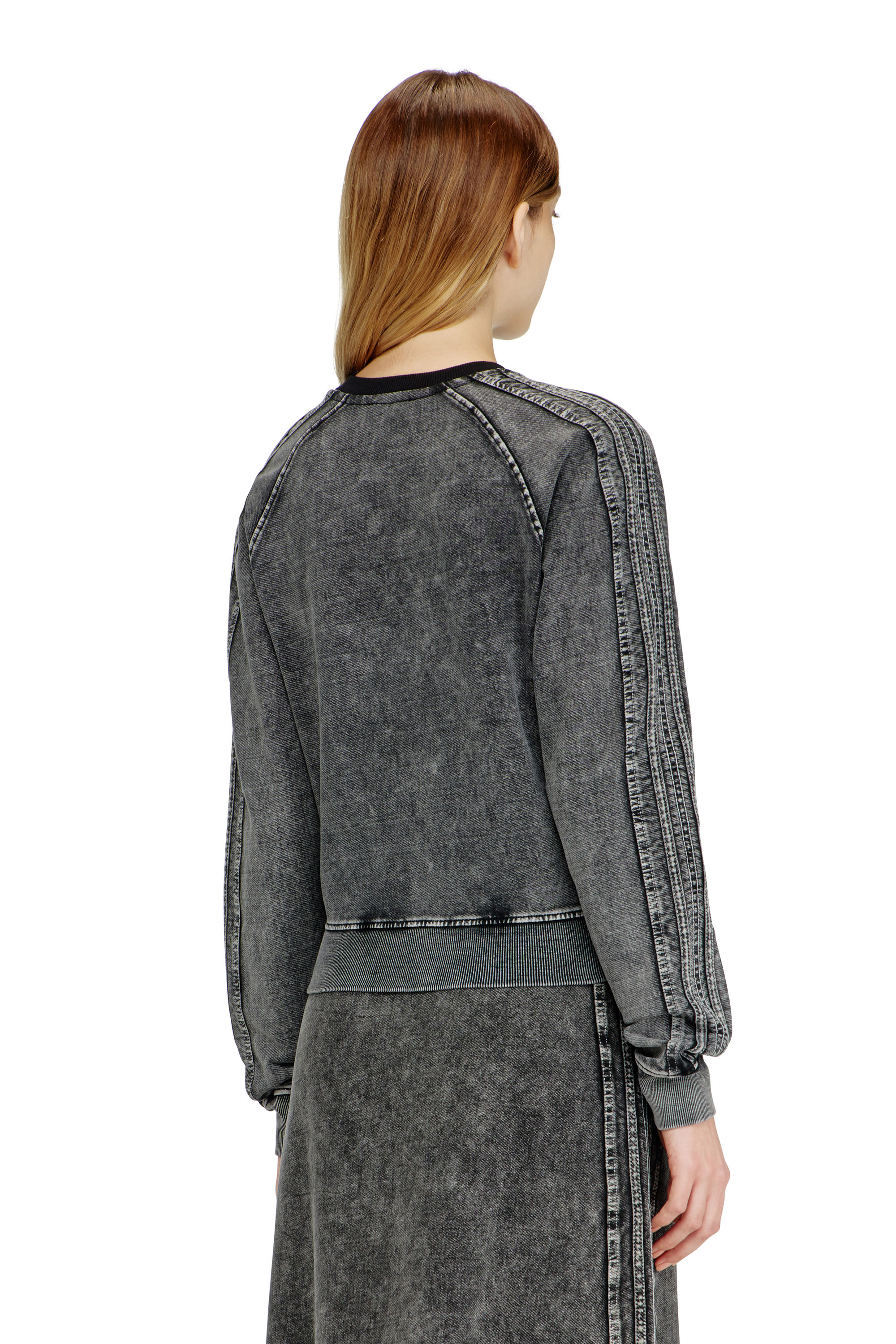 Diesel - F-ALPY, Sudadera con bandas y bordado Oval D Mujer in ToBeDefined - 4