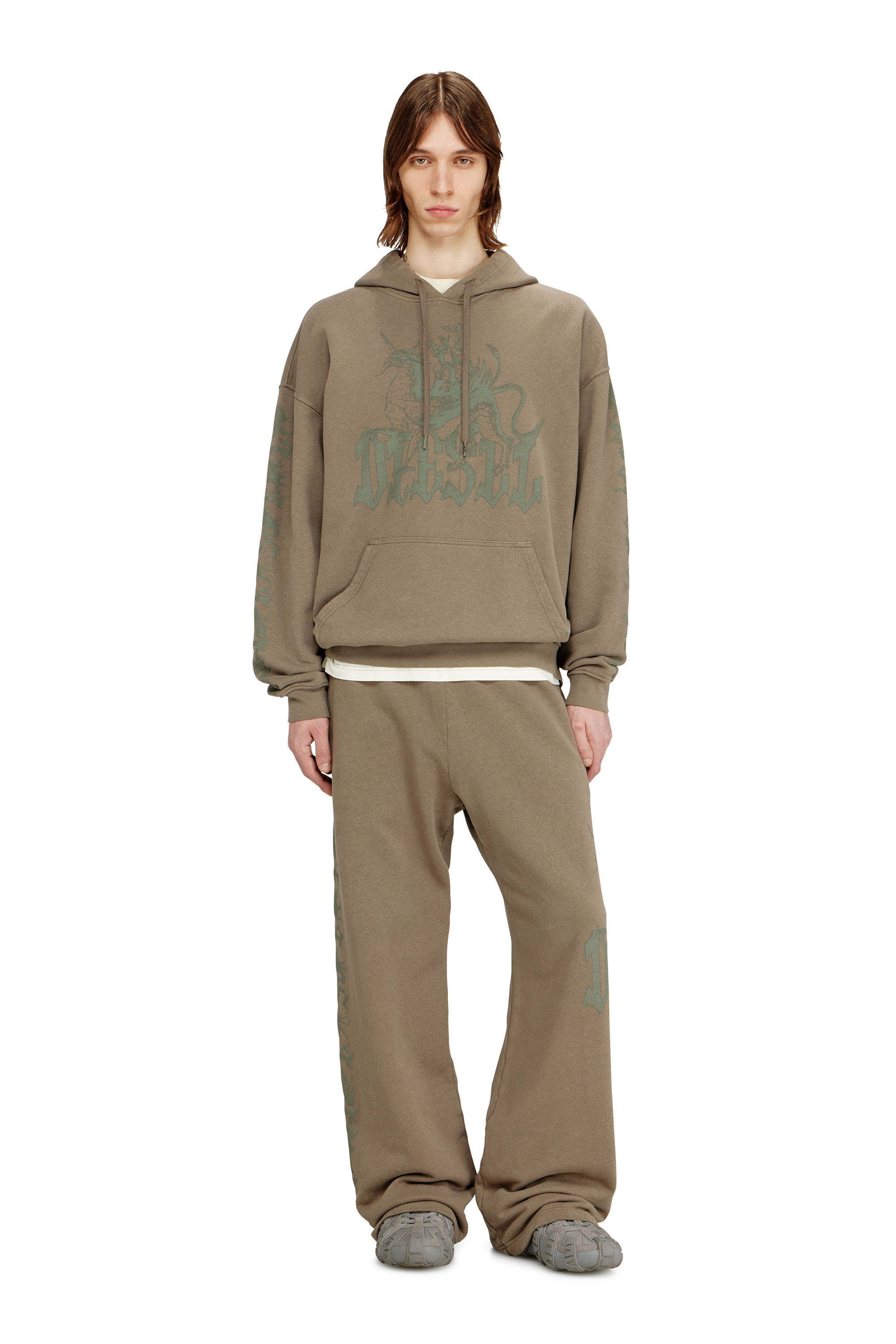 Diesel - S-GRIFFON, Sudadera tratada con estampado de grifo Hombre in ToBeDefined - 1