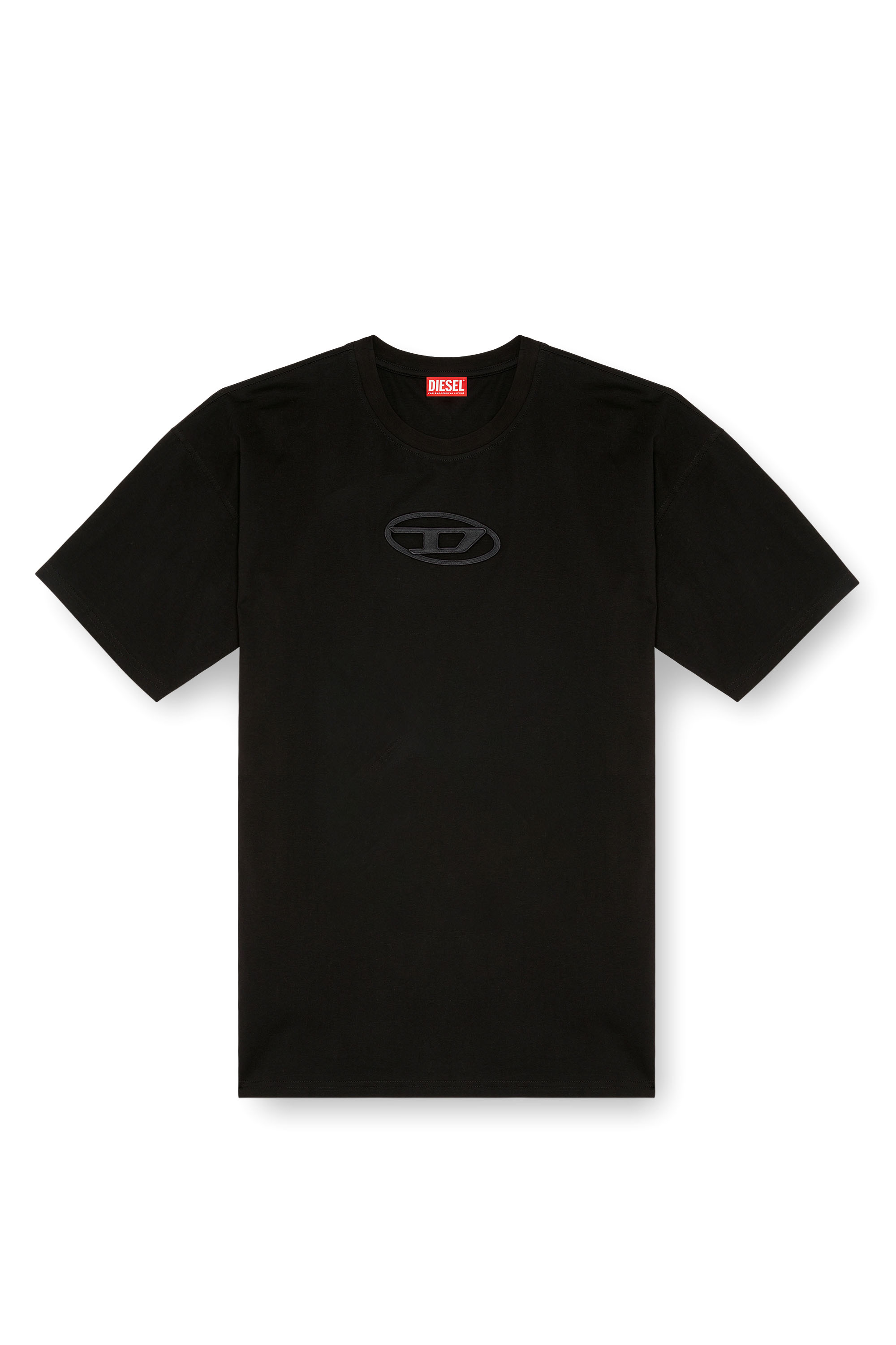 Diesel - T-BOXT-OD, Camiseta con Oval D bordado Unisex in Negro - 2