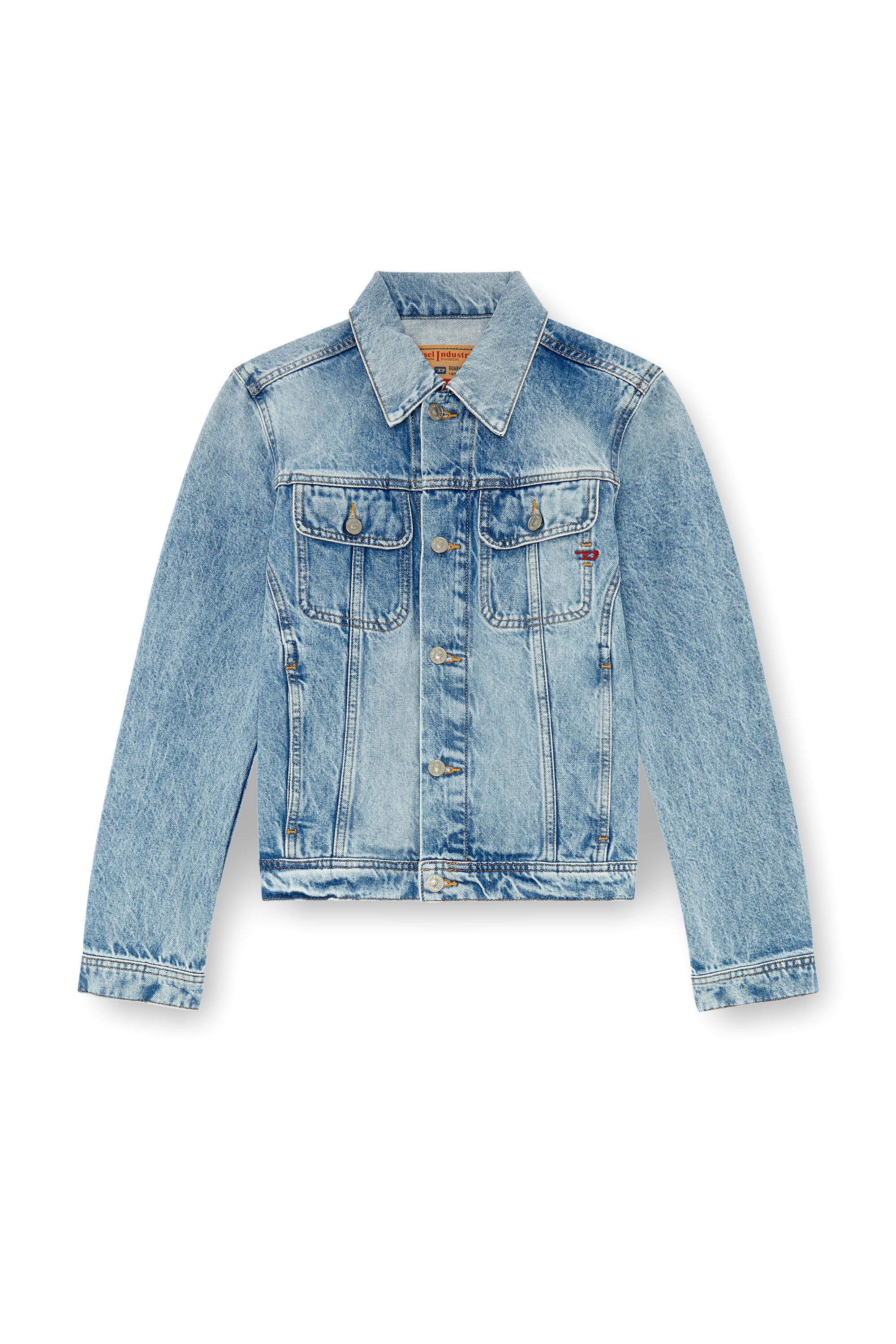 Diesel - DE-BONNY, Chaqueta trucker en denim Mujer in Azul marino - 3