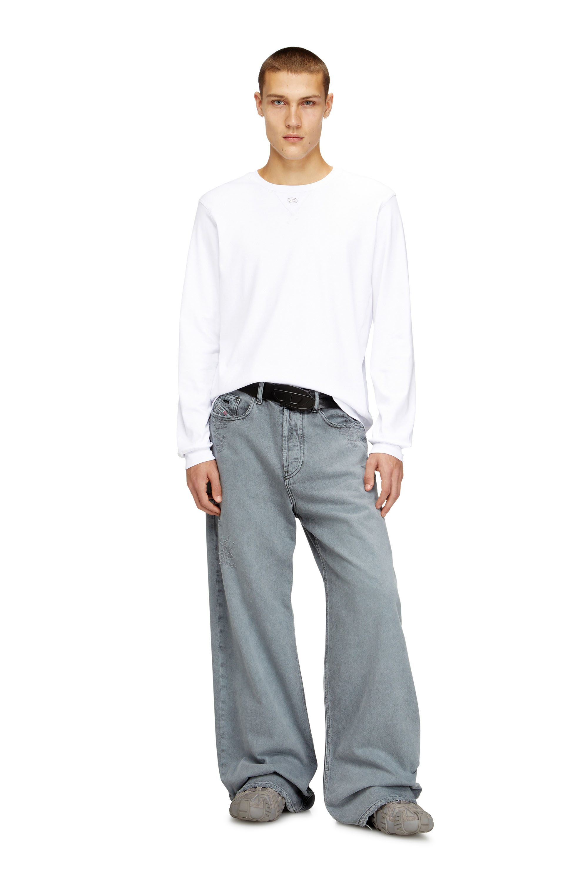 Diesel - T-MADJUST-LS-TR, Camiseta de manga larga de algodón con Oval D Hombre in ToBeDefined - 2