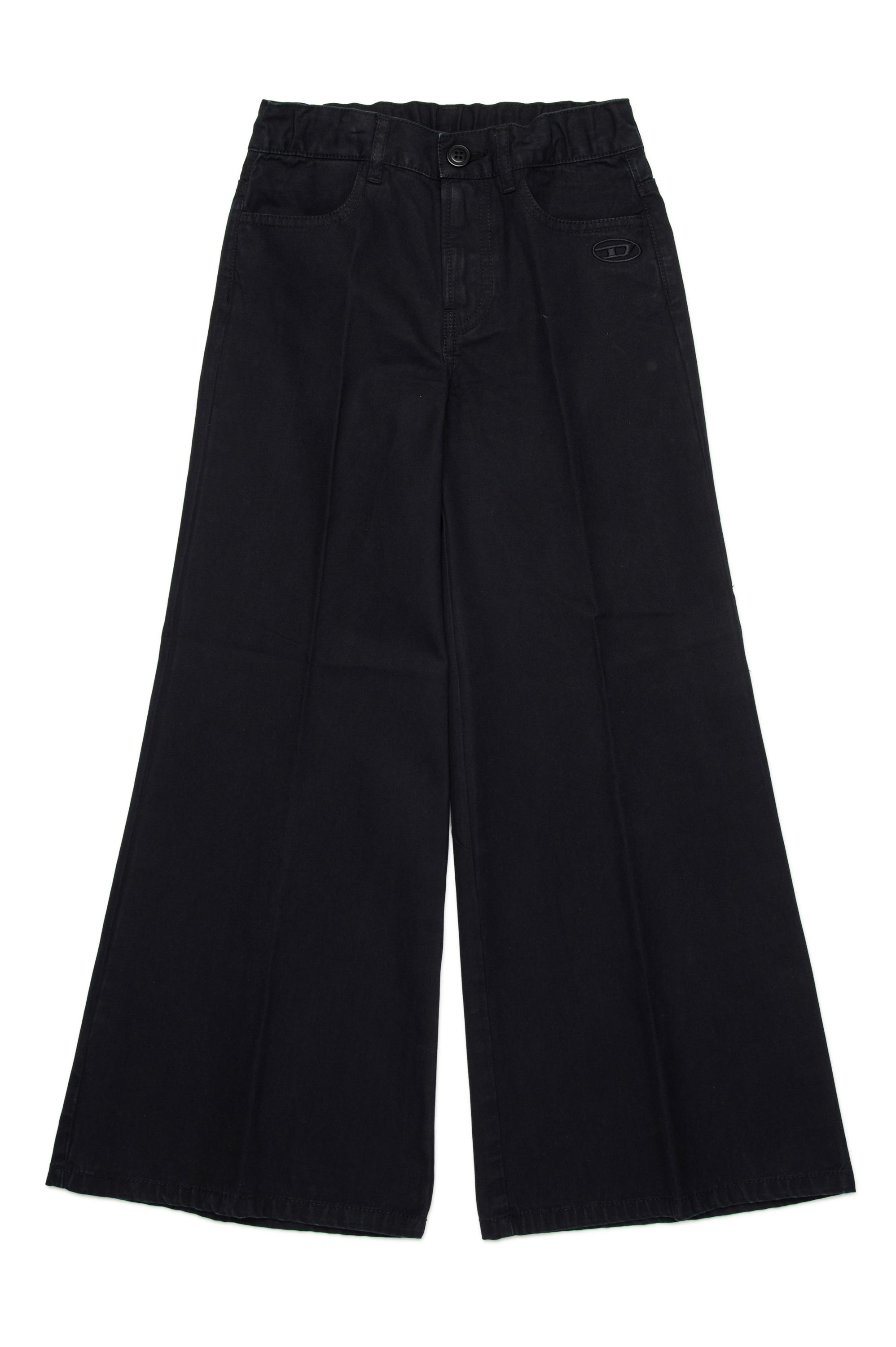 Diesel - POLAX, Pantalones acampanados con Oval D Mujer in Negro - 1