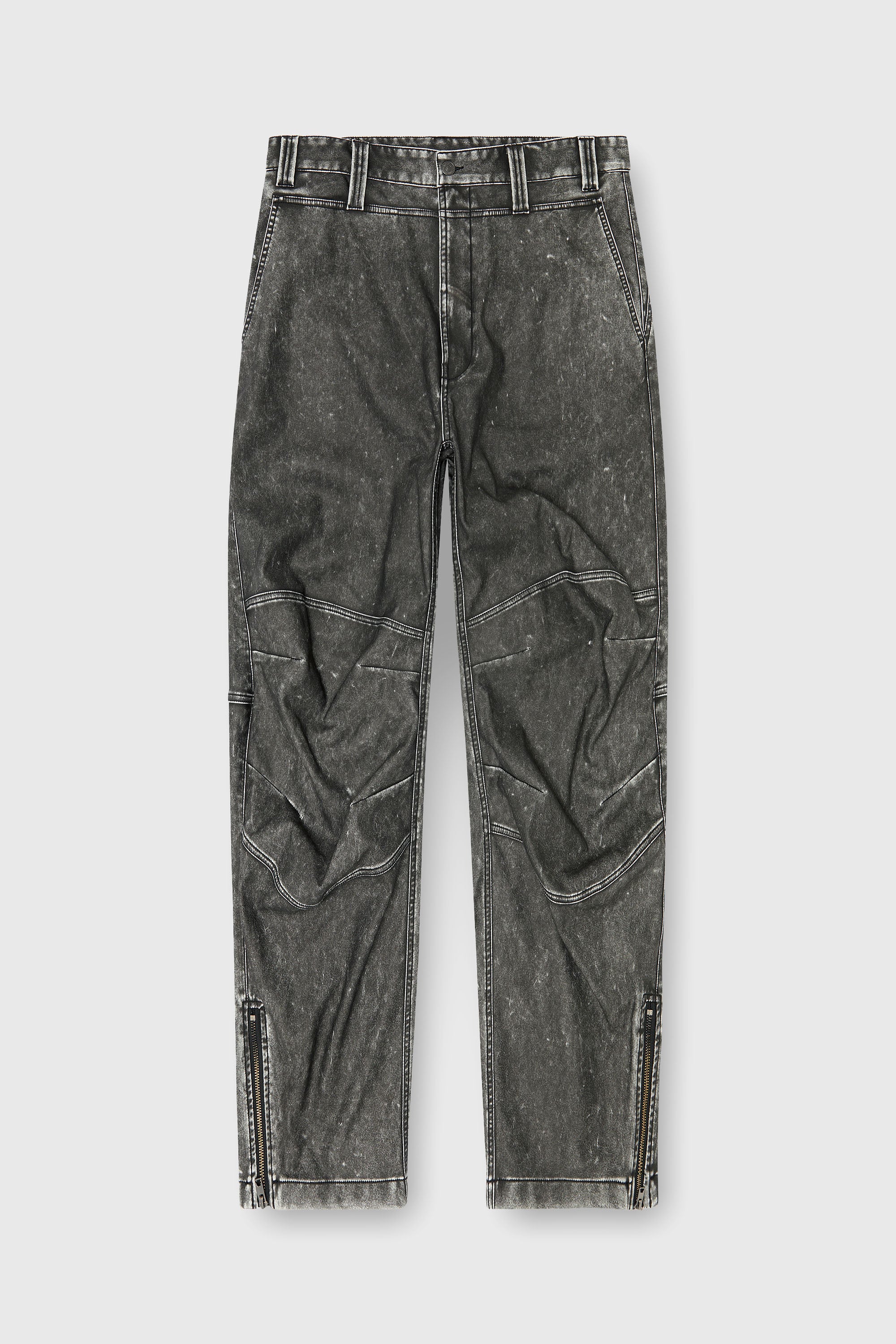 Diesel - P-DELLY-NJCJ, Pantal&oacute;n de material bonded efecto desgastado Hombre in Gris - 2
