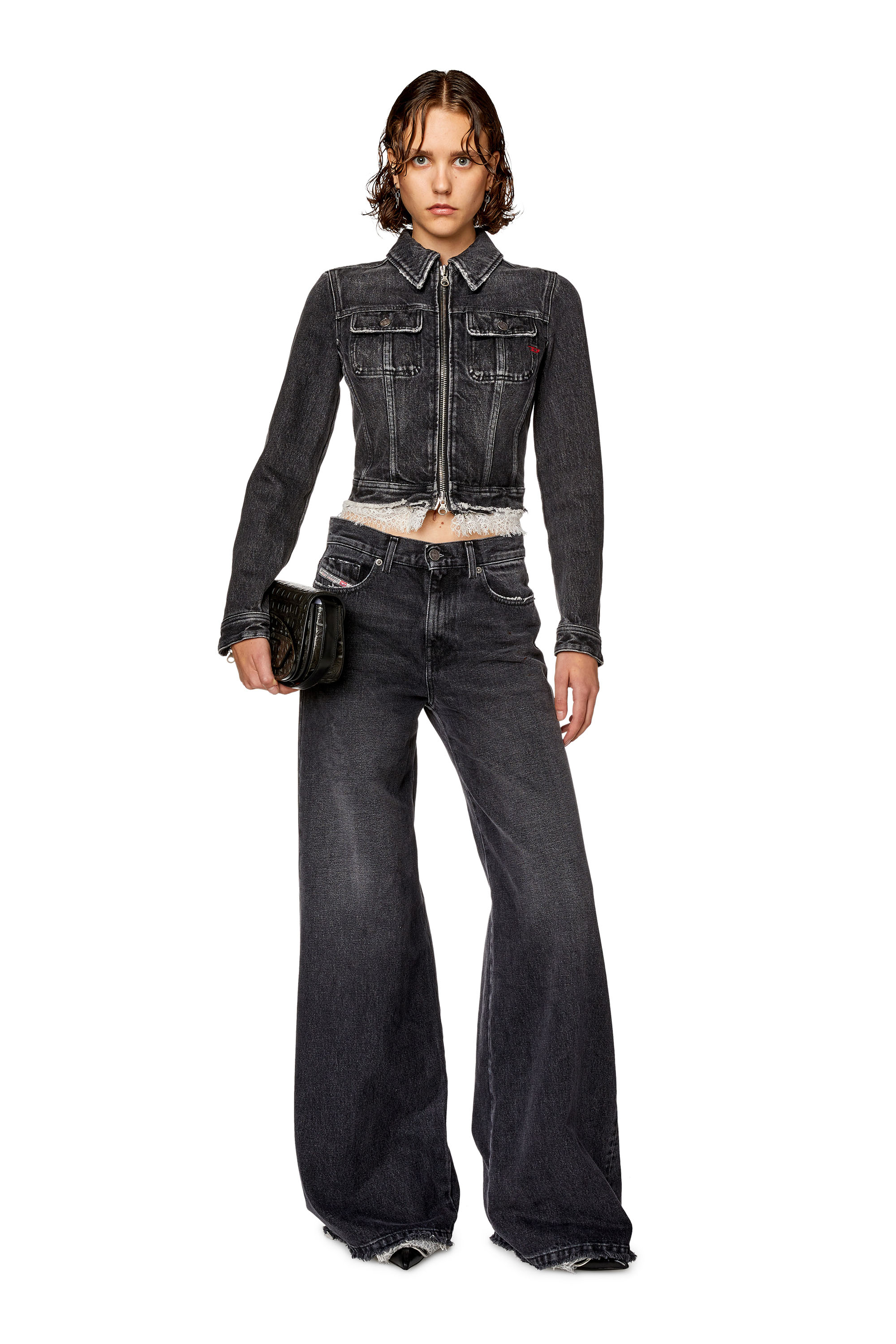 Diesel - Bootcut and Flare Jeans 1978 D-Akemi 007S2, Negro/Gris oscuro - Image 2