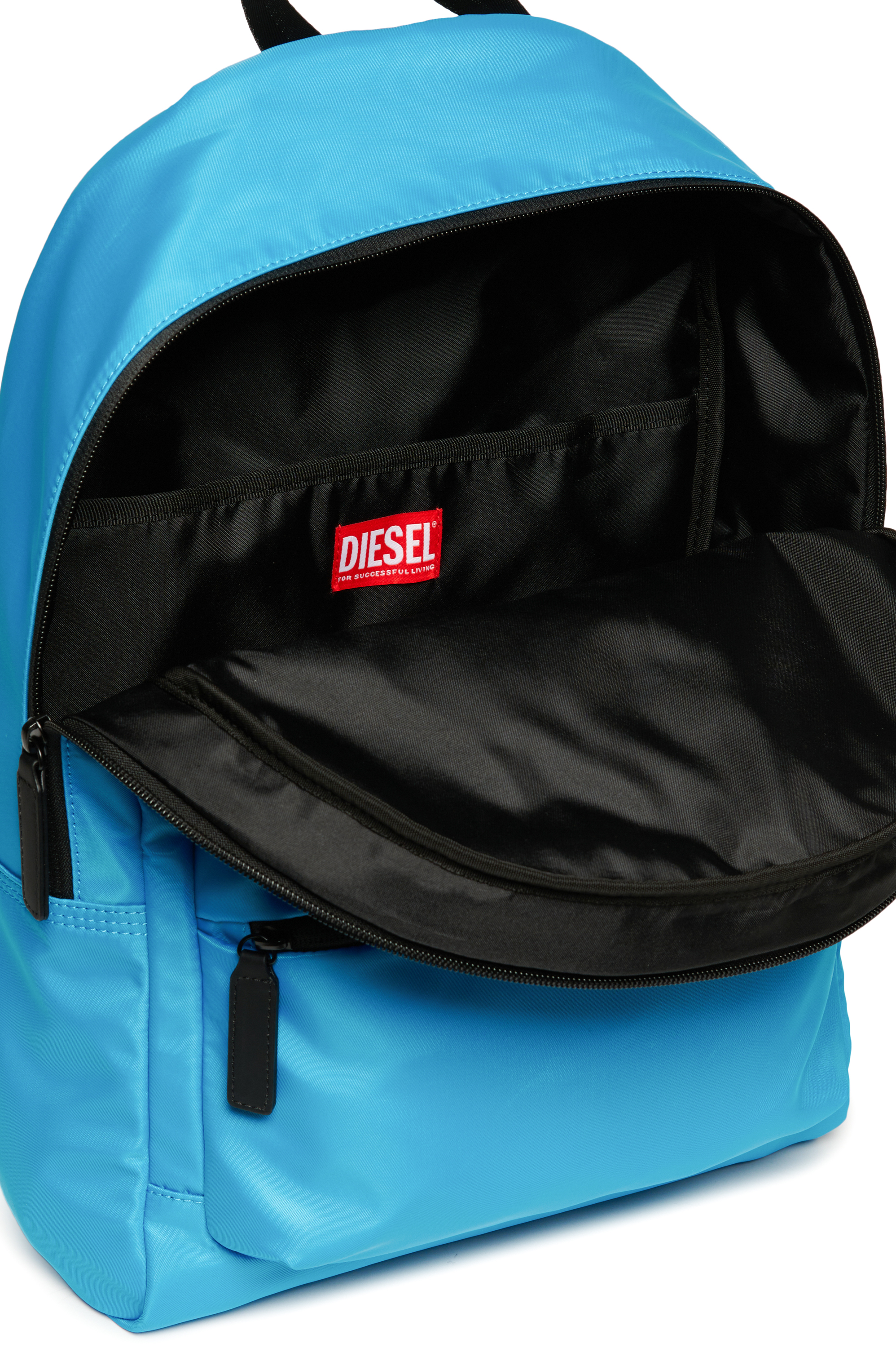 Diesel - WOVAL, Unisex's Nylon backpack with embossed Oval D in Blue - 5