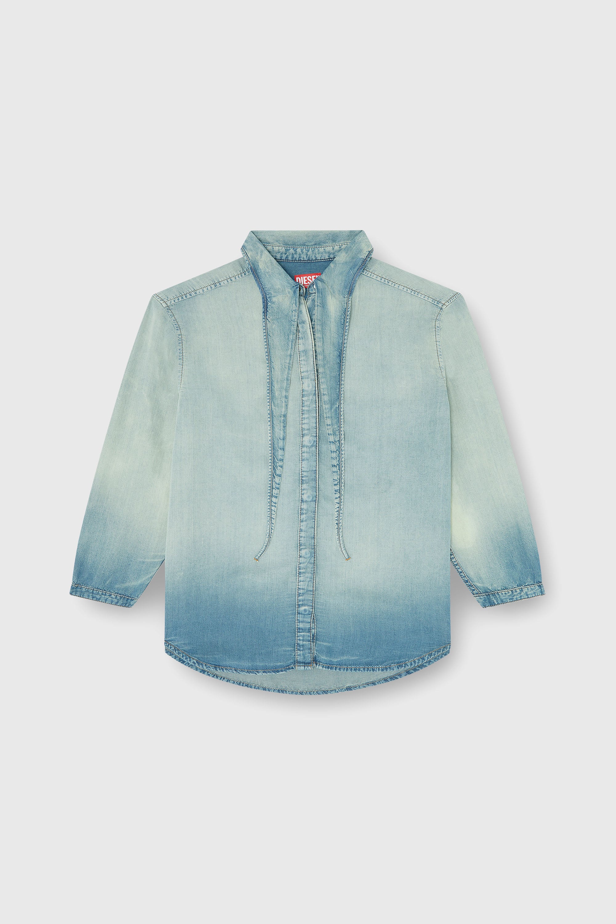 Diesel - DE-ARVEN-S1, Camisa de denim fluido jaspeado Mujer in Azul marino - 2