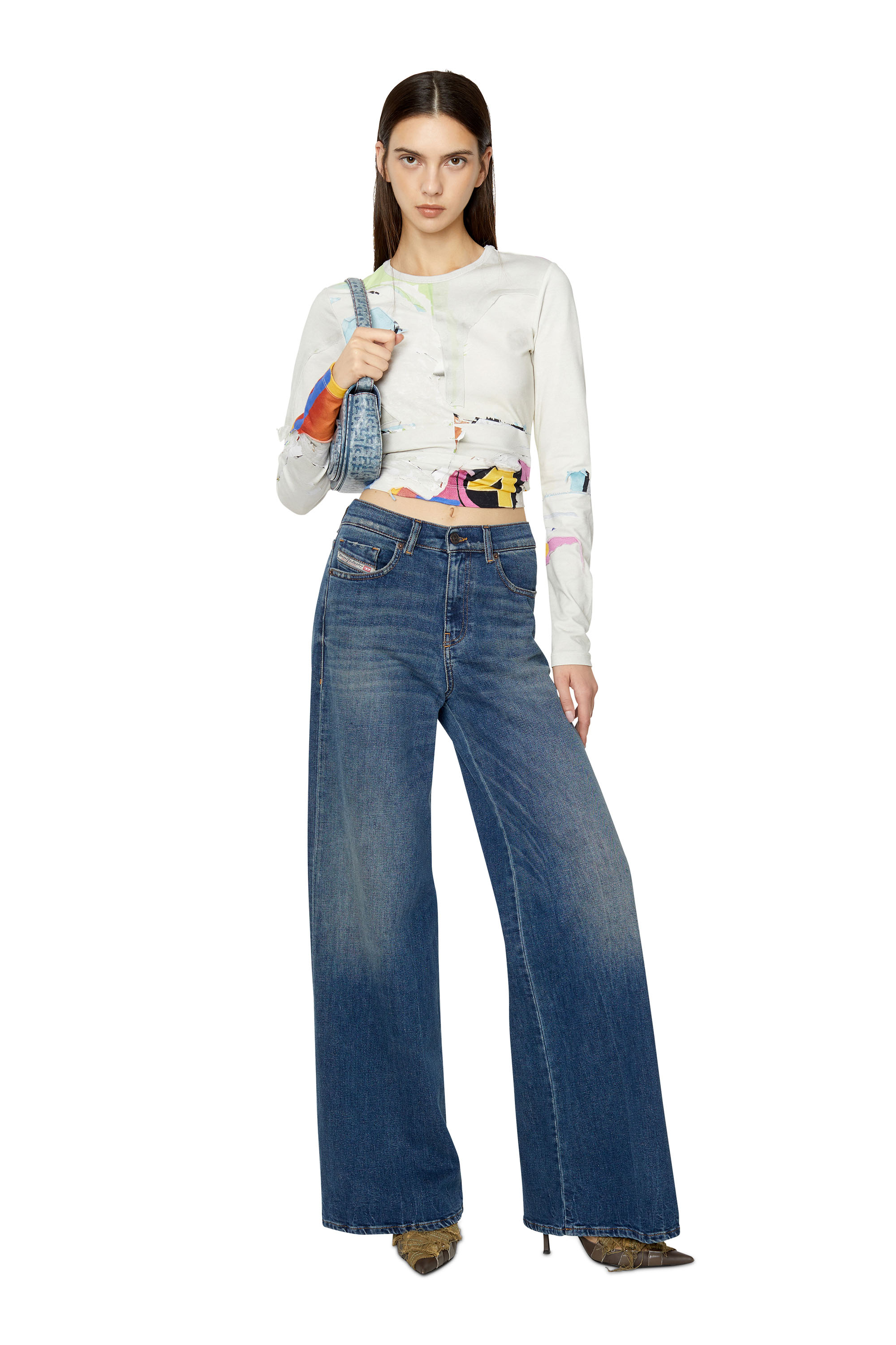 Diesel - Bootcut and Flare Jeans 1978 D-Akemi 09E66, Azul Oscuro - Image 6