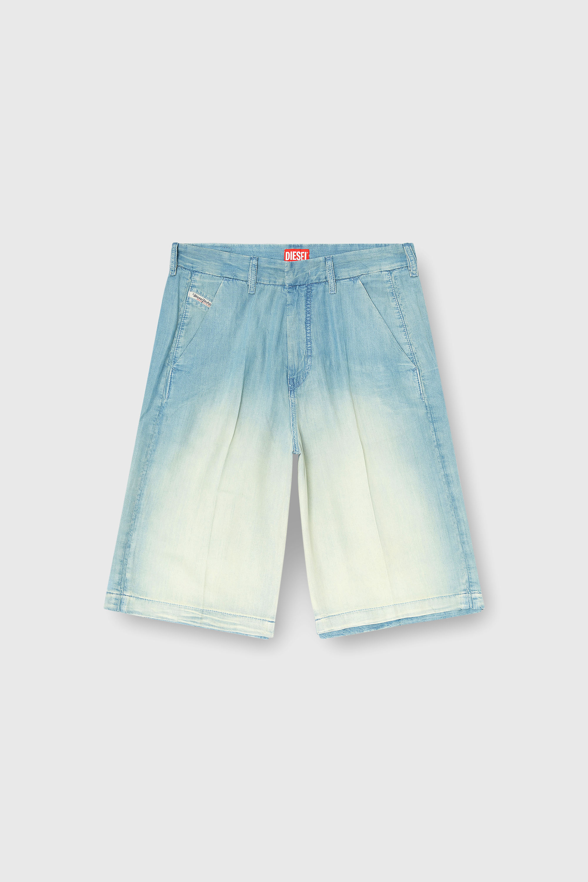 Diesel - D-TYLOR-SHORT-S, Shorts de mezclilla fluida con lavado oscuro Hombre in Azul marino - 2