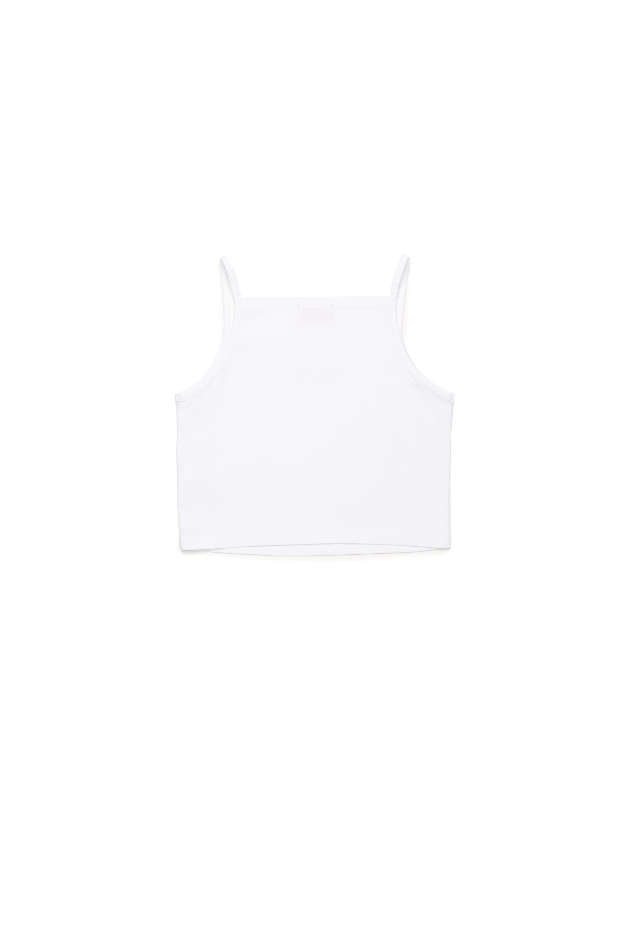 Diesel - TRIND, Top cami con logotipo Oval D de cristal Mujer in Blanco - 2